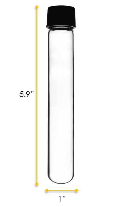 Borosilicate Glass Test Tubes, 50 ml, Round Bottom with Screw Cap
