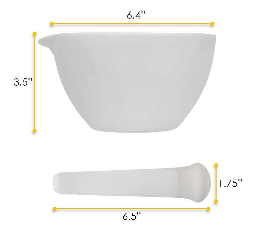 Porcelain Mortar & Pestle Set, 550ml