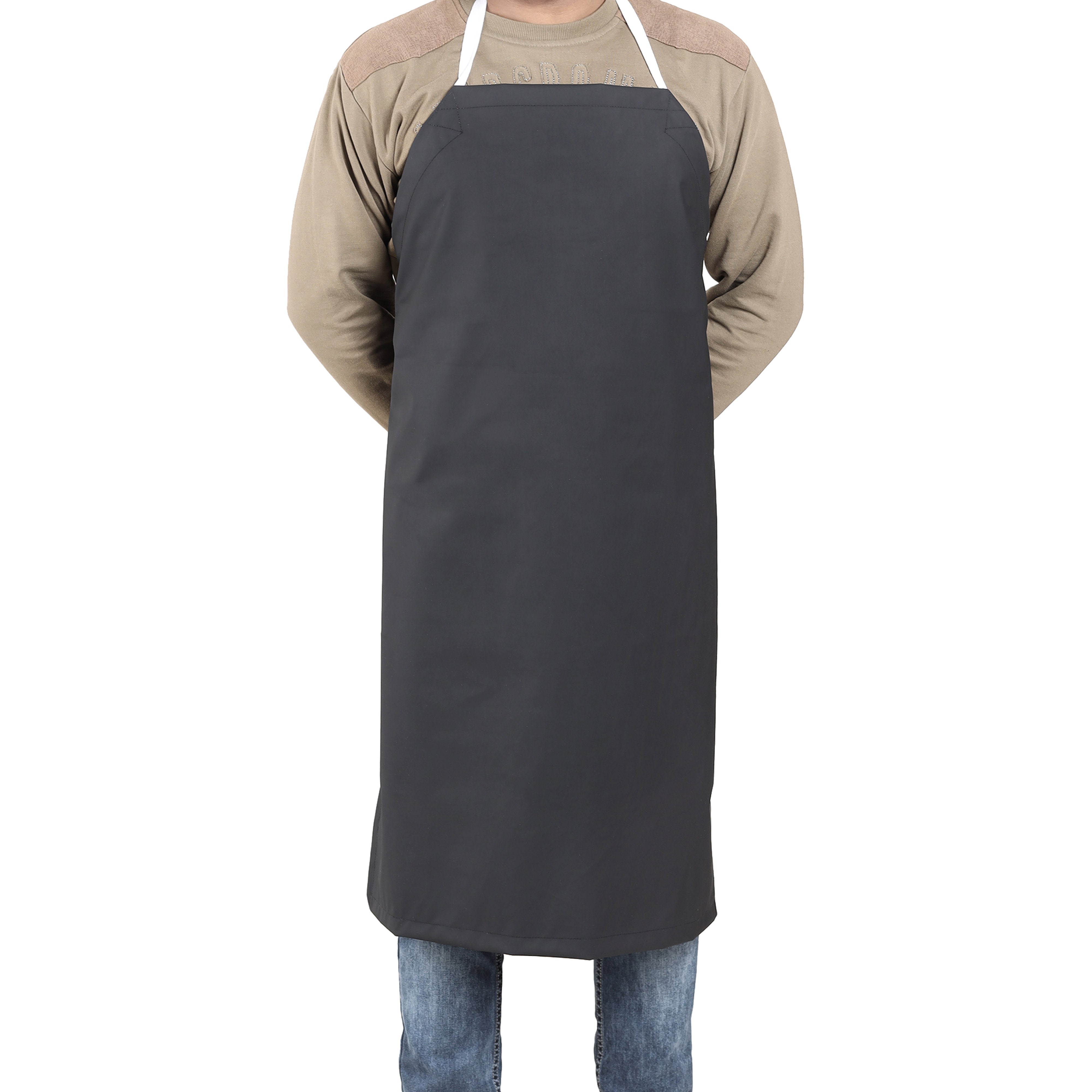 Rubber Vinyl Apron, Medium (27"W x 36"L) - Black