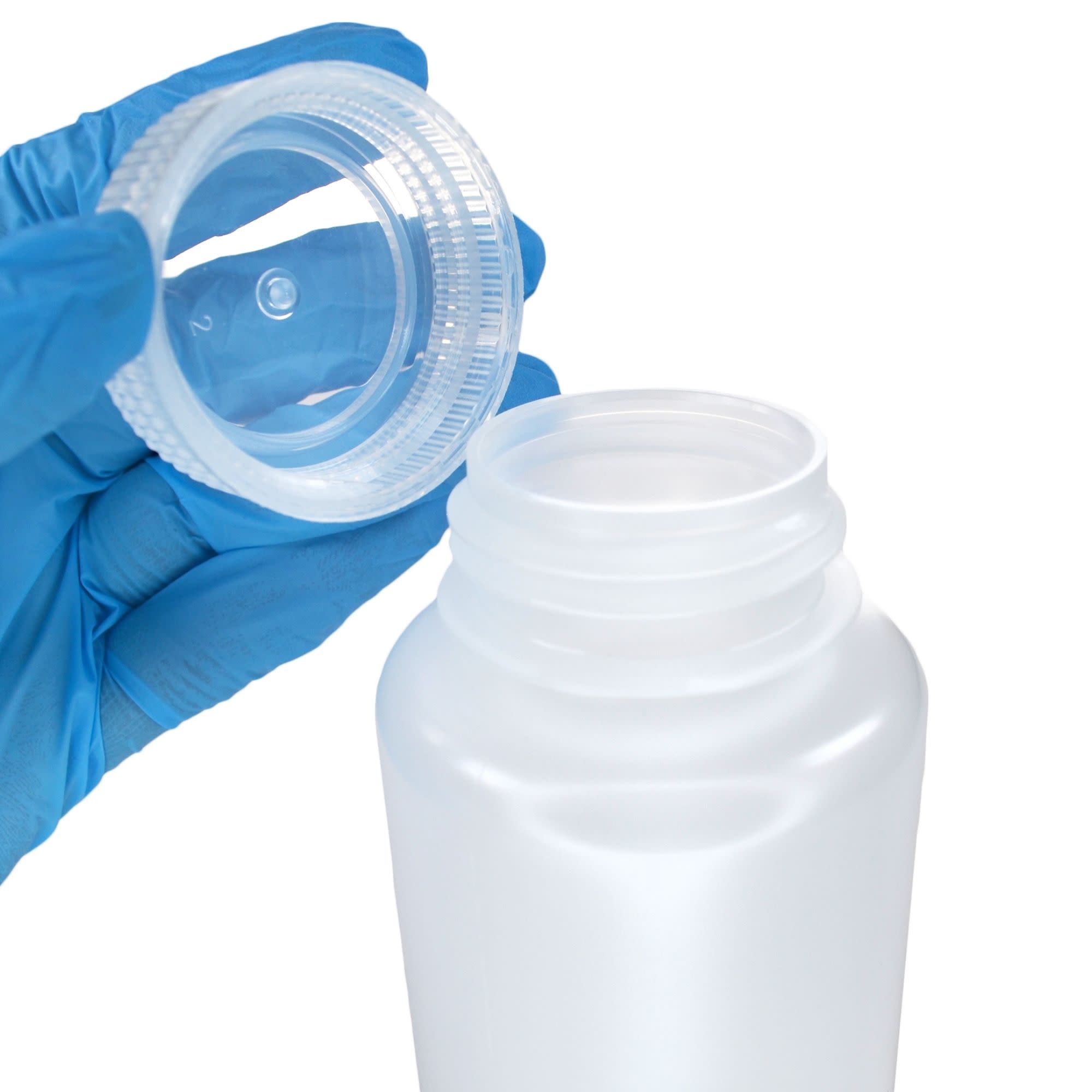 250mL Wide Mouth LDPE Reagent Bottles with Polypropylene Caps, Pack of 12
