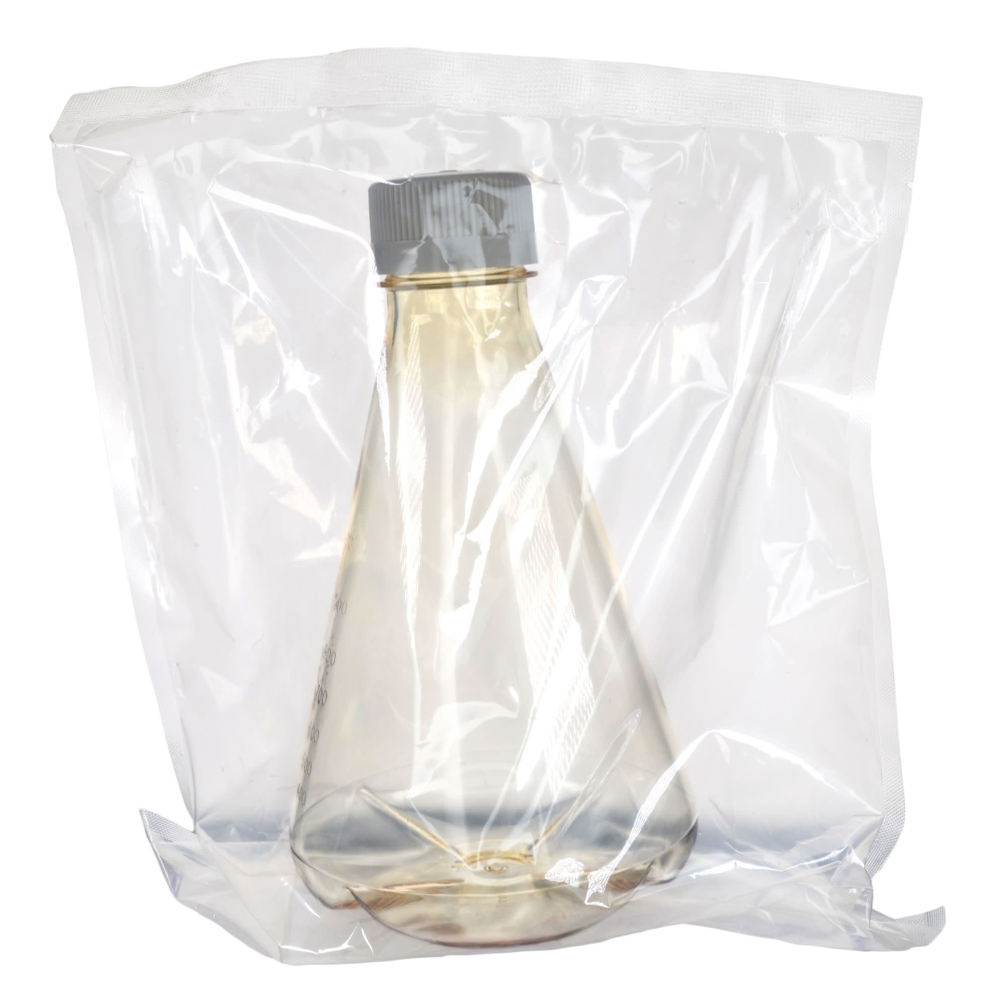 Pack of 6, 1L Sterile Polycarbonate Erlenmeyer Flasks, Vented, Baffled Bottom, Gamma Sterilized, USP Class VI, Lab-Grade, Shaker Compatible