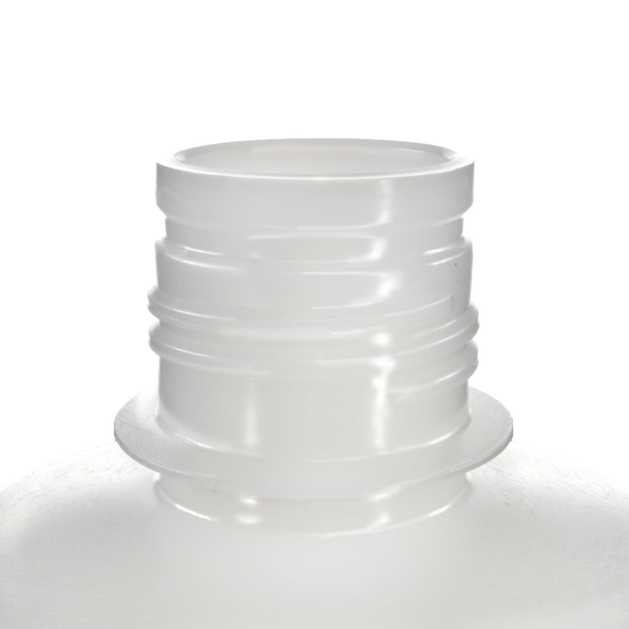 Pack of 12, 1L Narrow Mouth HDPE Translucent Reagent Bottles with Polypropylene Caps, Non-Sterile