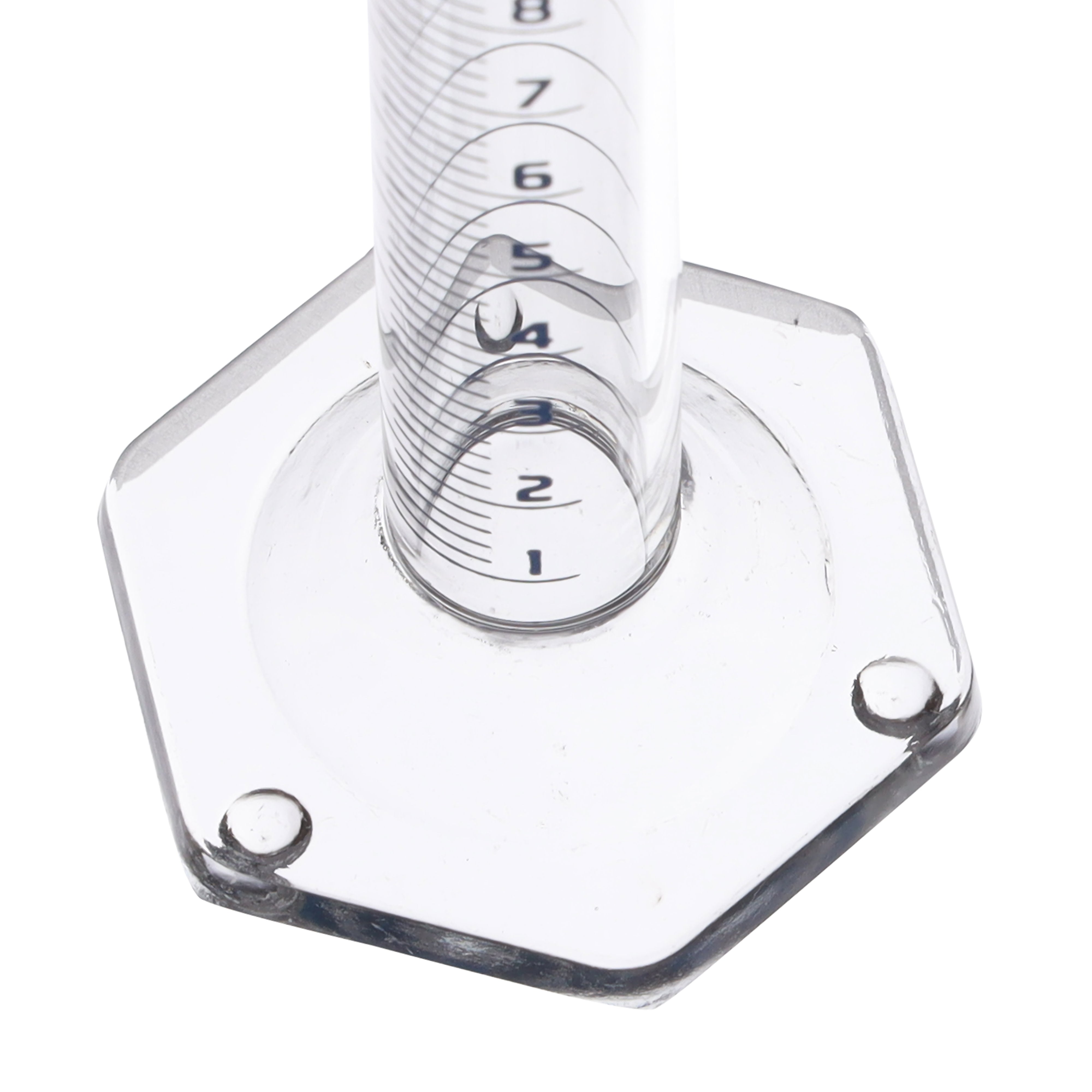 Borosilicate Glass Graduated Cylinder, 10 ml, 0.2 ml Graduation, Class A, Autoclavable