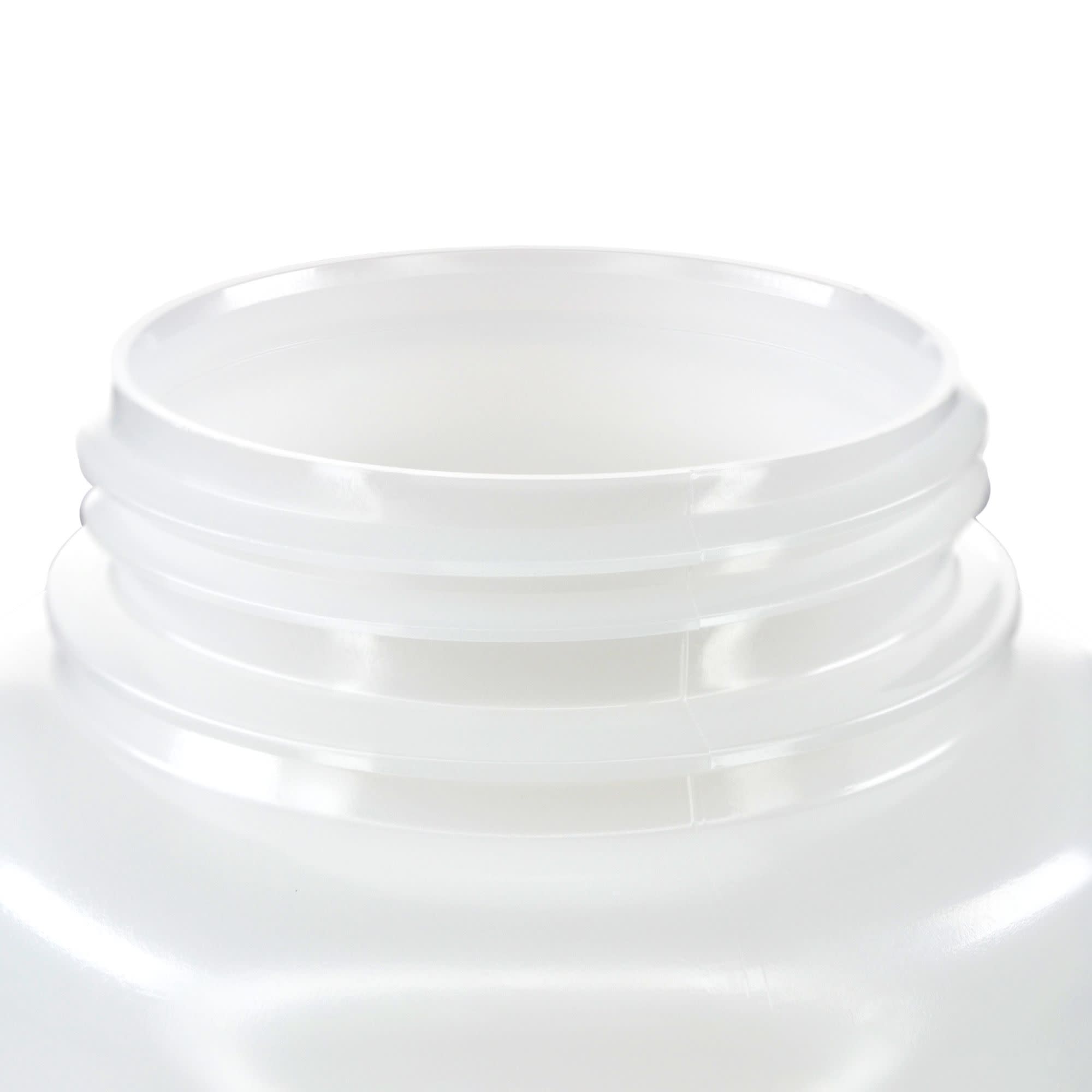 1L Wide Mouth HDPE Reagent Bottles with Polypropylene Caps, Non-Sterile, Pack of 12