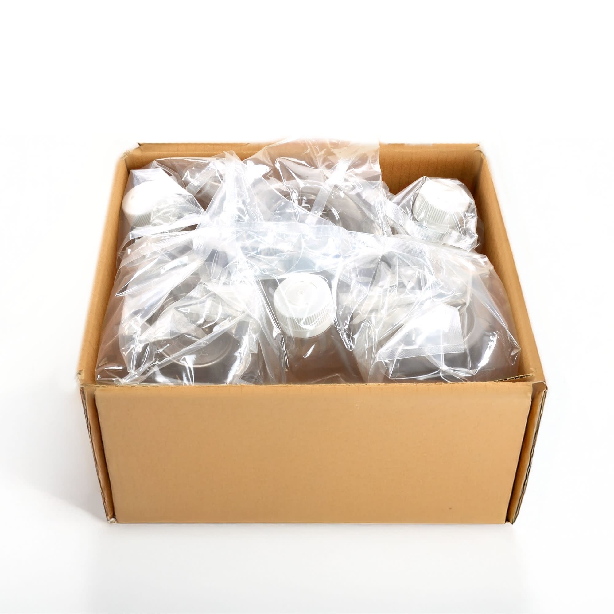 Pack of 6, 1L Sterile PETG Erlenmeyer Flasks, Vented, Flat Bottom, Lab-Grade, Gamma Sterilized, USP Class VI