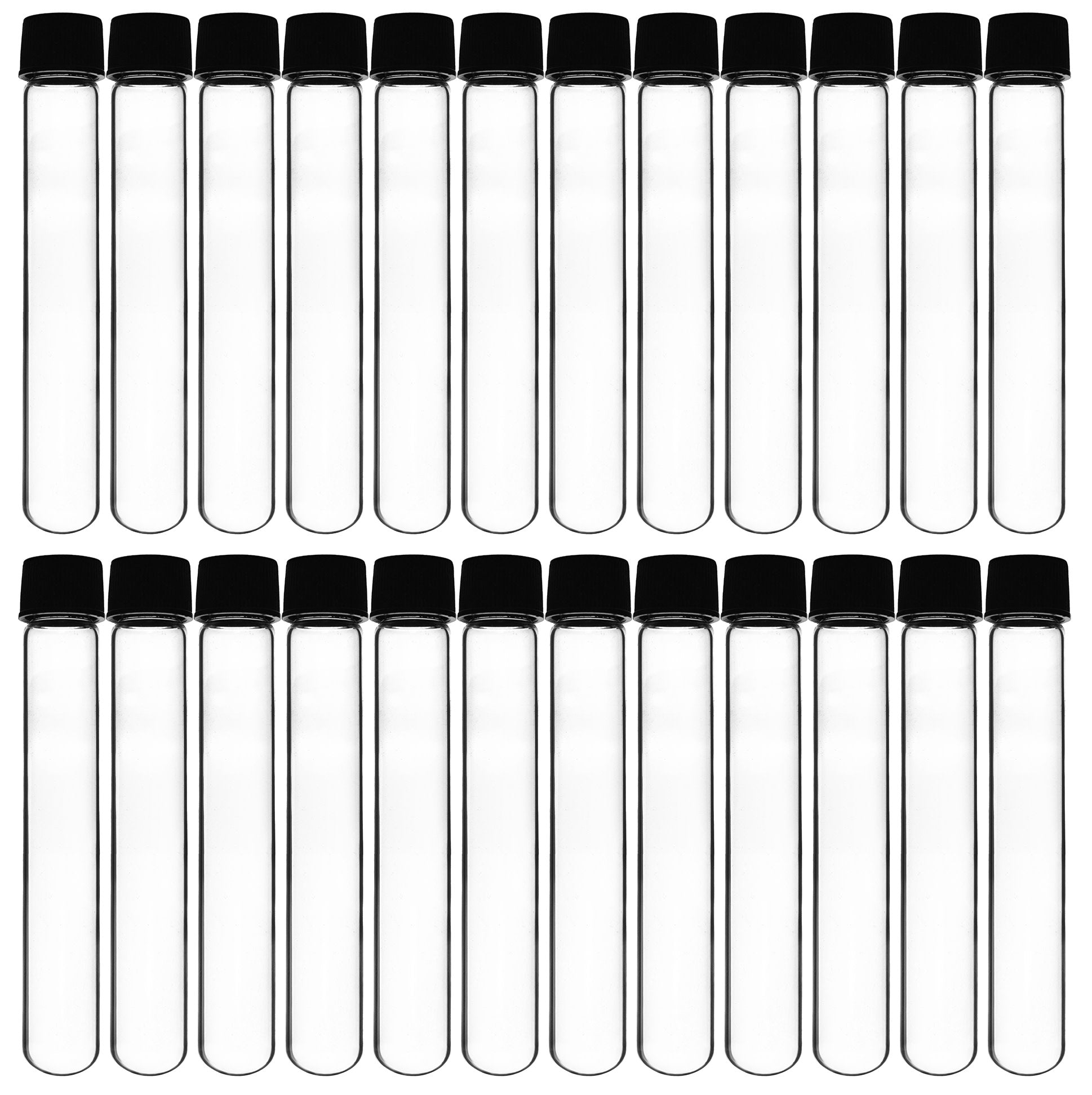 Borosilicate Glass Test Tubes, 50 ml, Round Bottom with Screw Cap