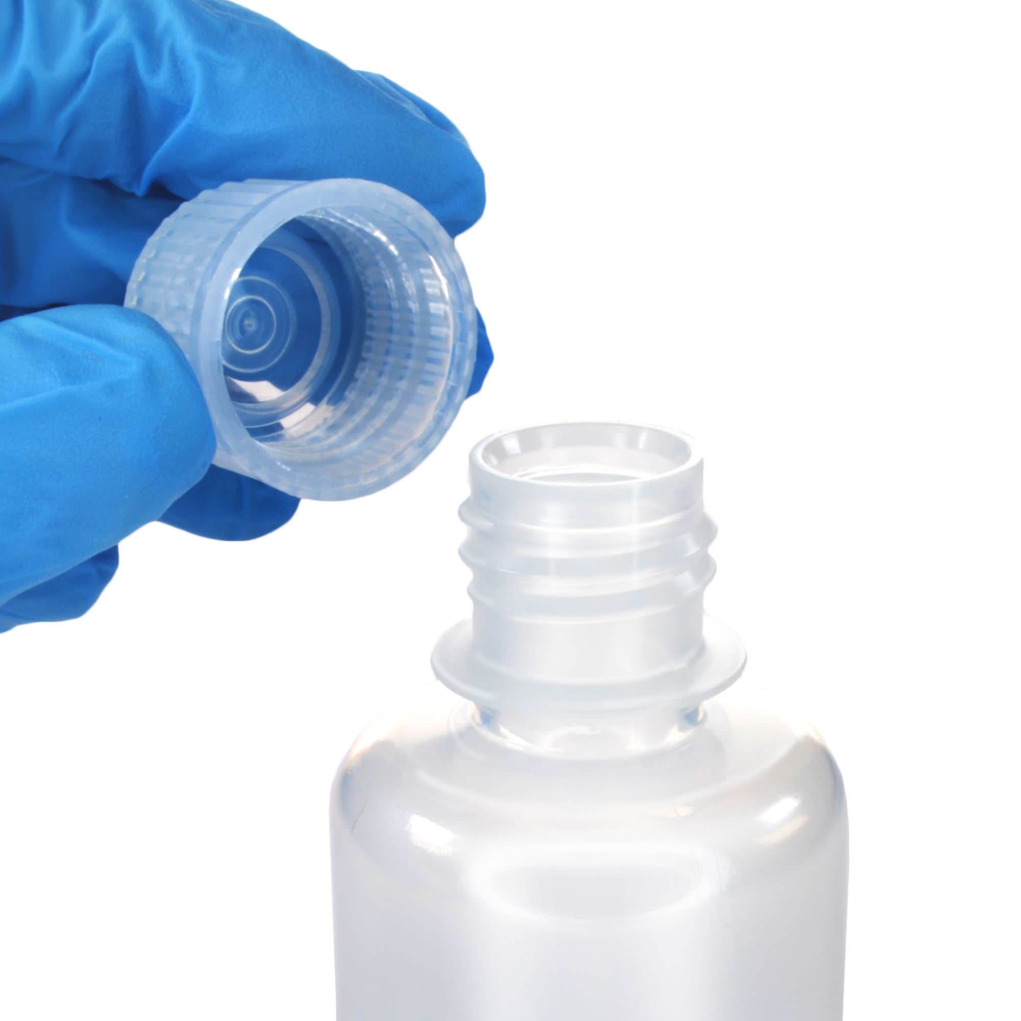 Pack of 12, 60mL Narrow Mouth Polypropylene Reagent Bottles with Polypropylene Caps, Autoclavable, Translucent, Non-Sterile