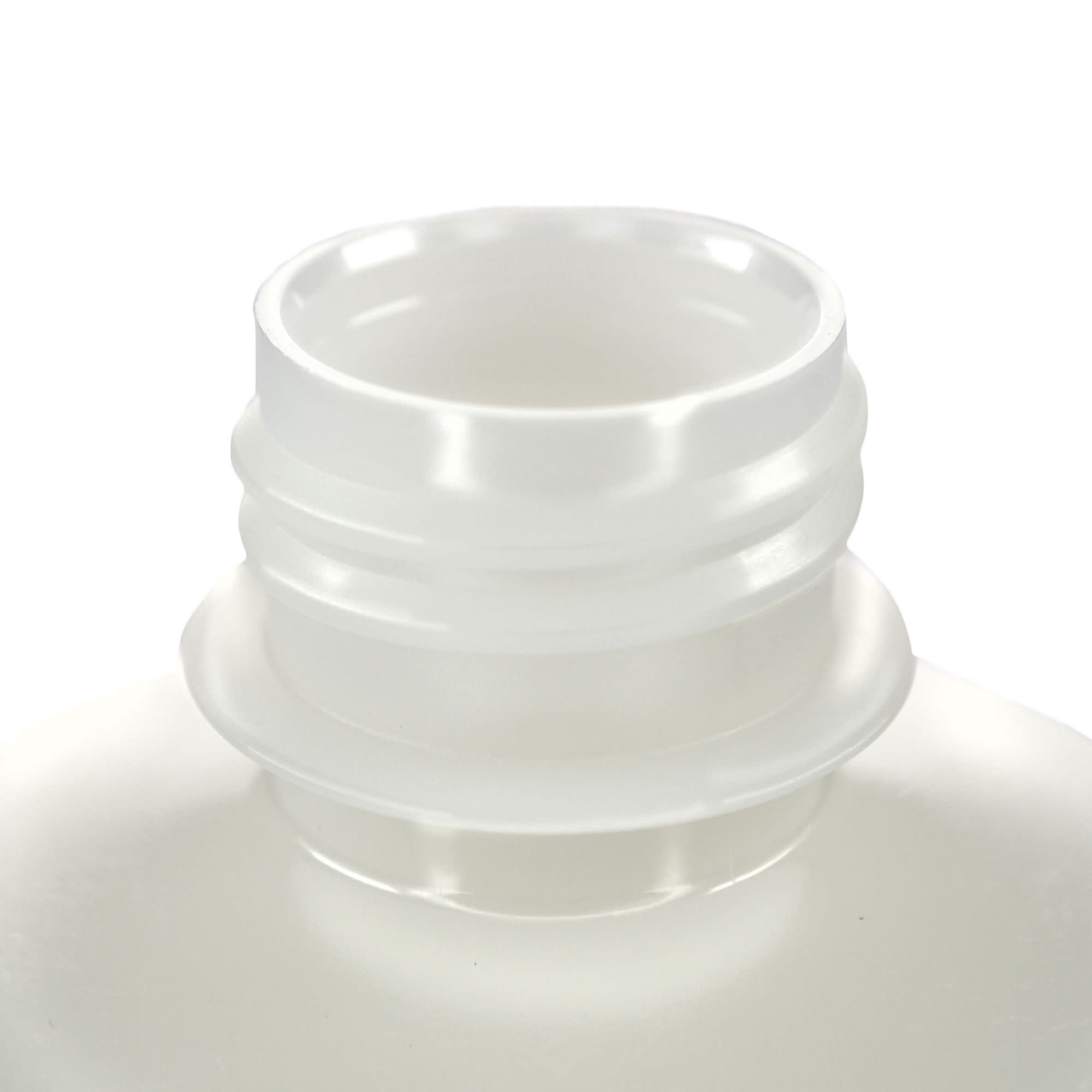 Pack of 12, 500mL Sterile Narrow Mouth HDPE Translucent Reagent Bottles with Polypropylene Caps