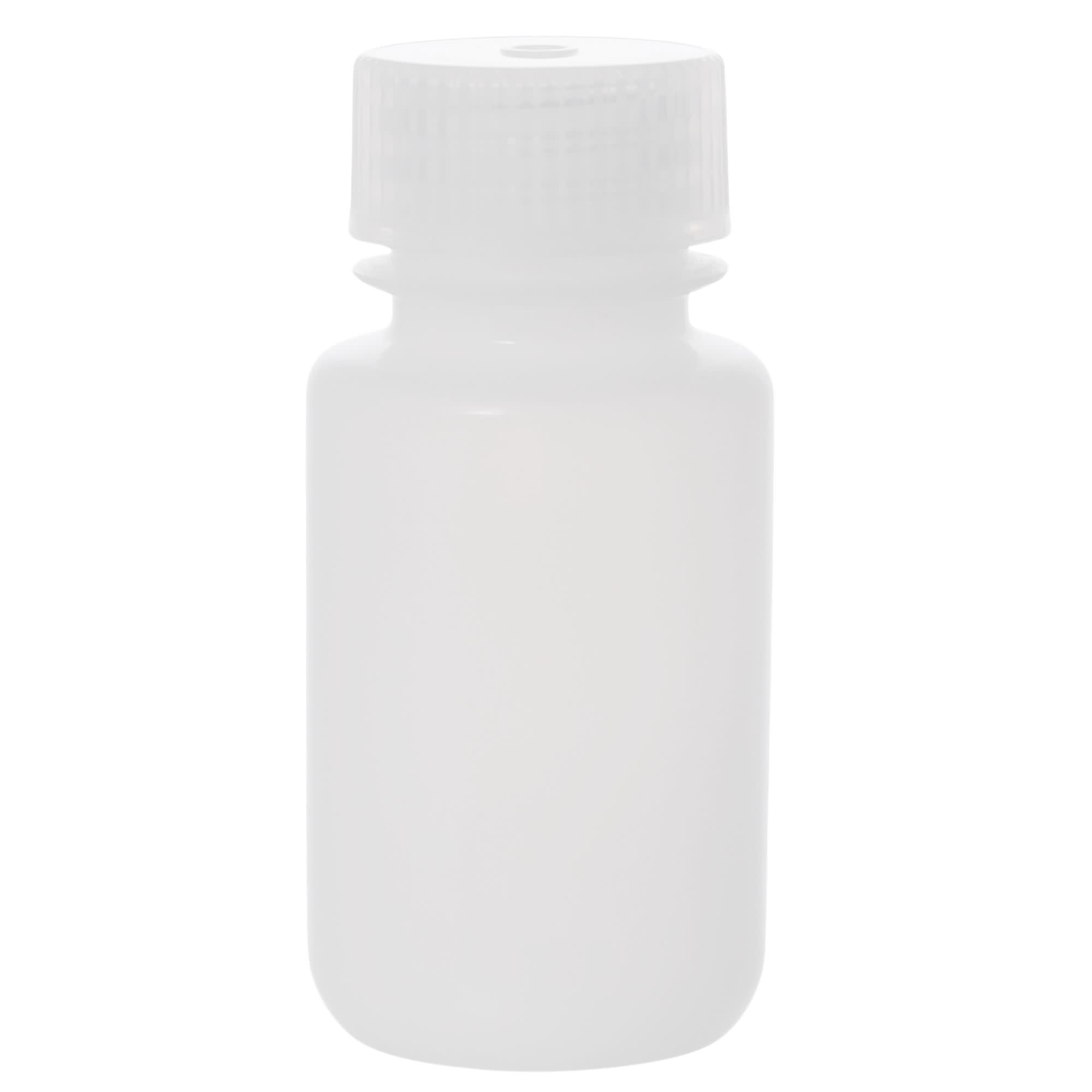 60mL Wide Mouth HDPE Reagent Bottles with Polypropylene Caps, Non-Sterile, Pack of 12