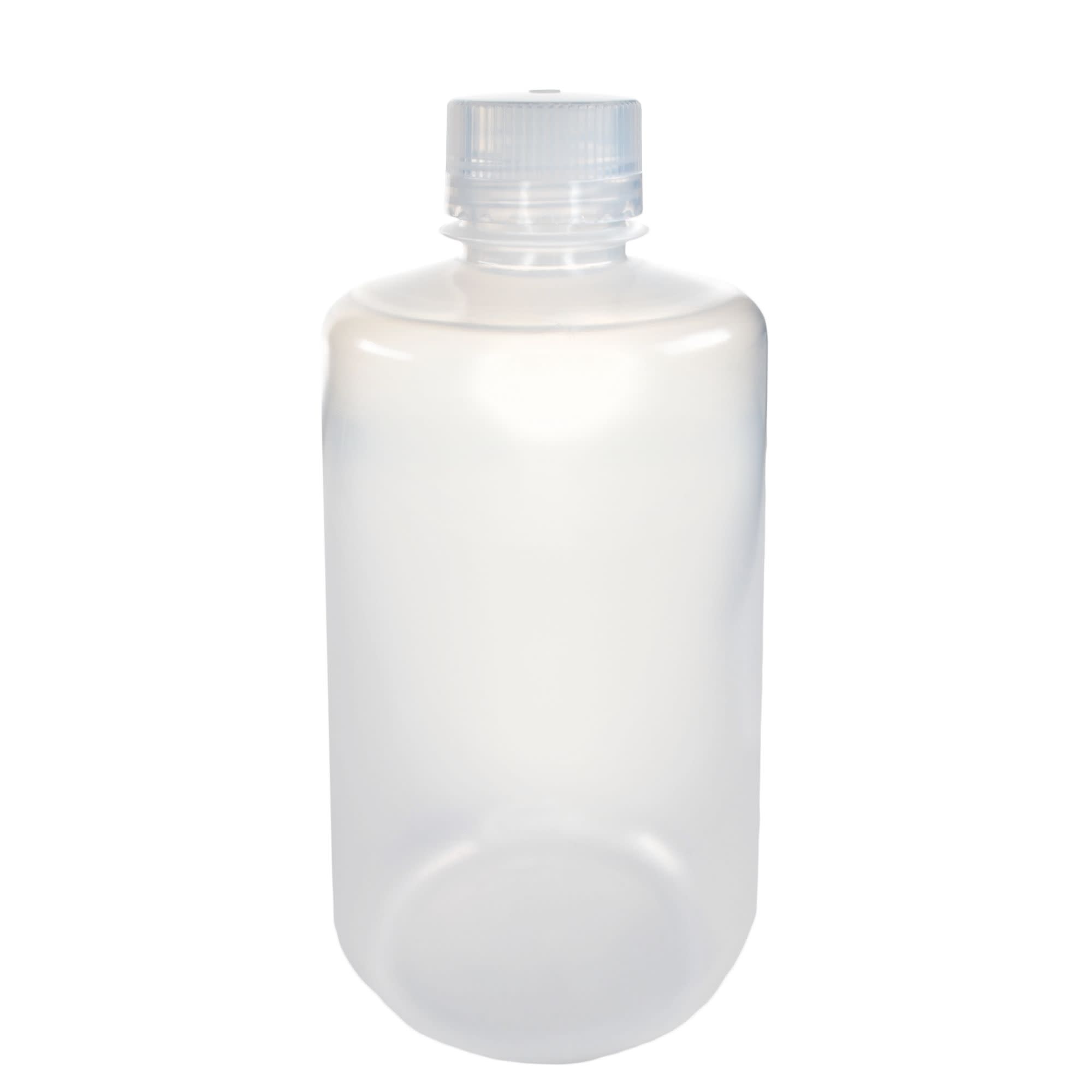 Pack of 12, 1L Narrow Mouth Polypropylene Reagent Bottles with Polypropylene Caps, Autoclavable, Translucent, Non-Sterile