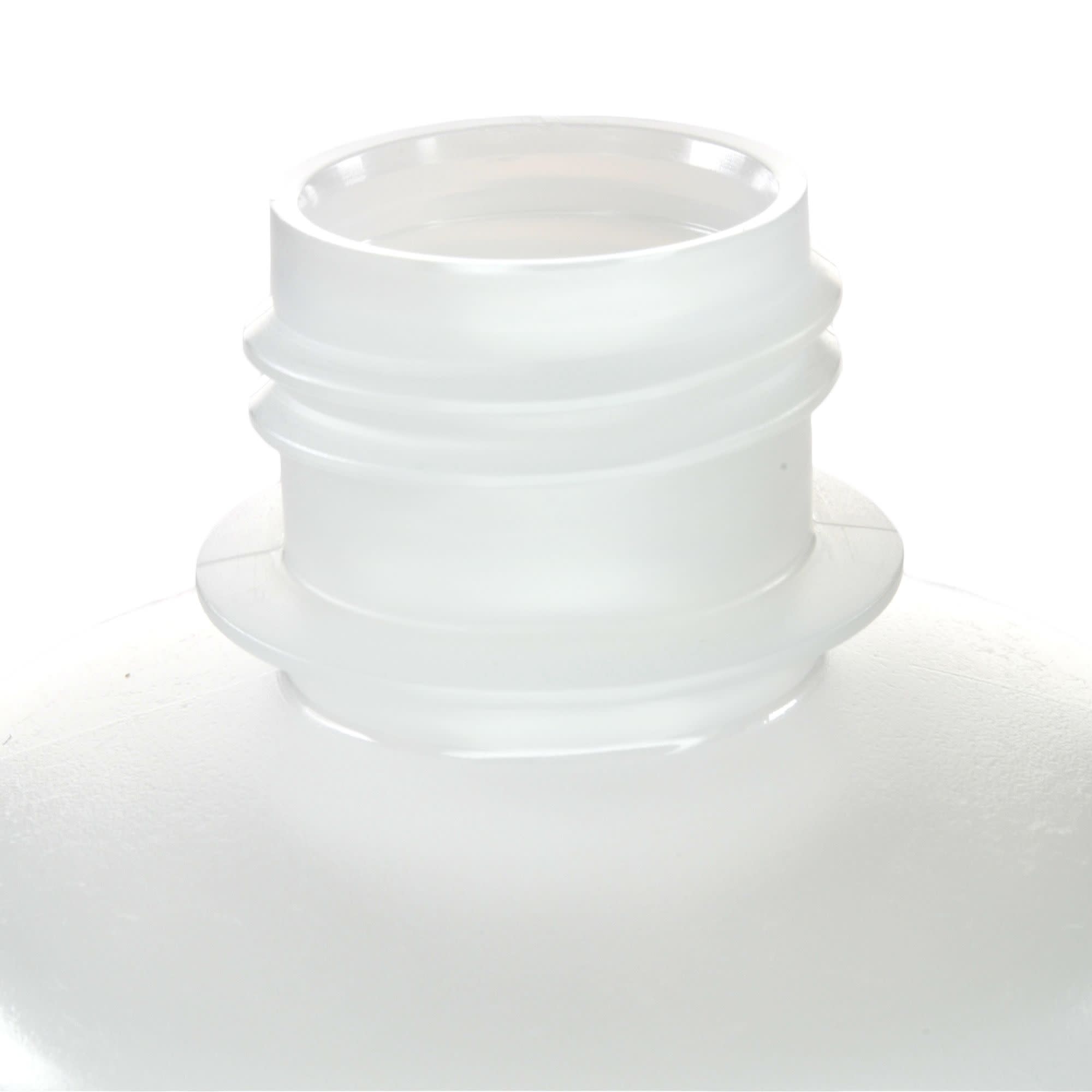 Pack of 12, 250mL Narrow Mouth HDPE Translucent Reagent Bottles with Polypropylene Caps, Non-Sterile