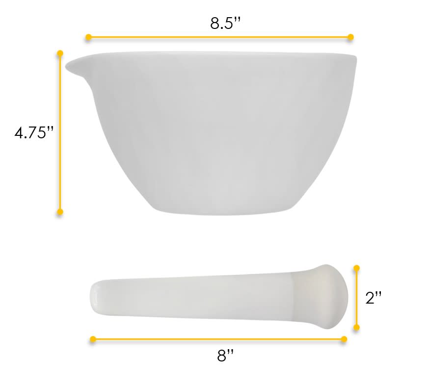 Porcelain Mortar & Pestle Set, (1500ml)