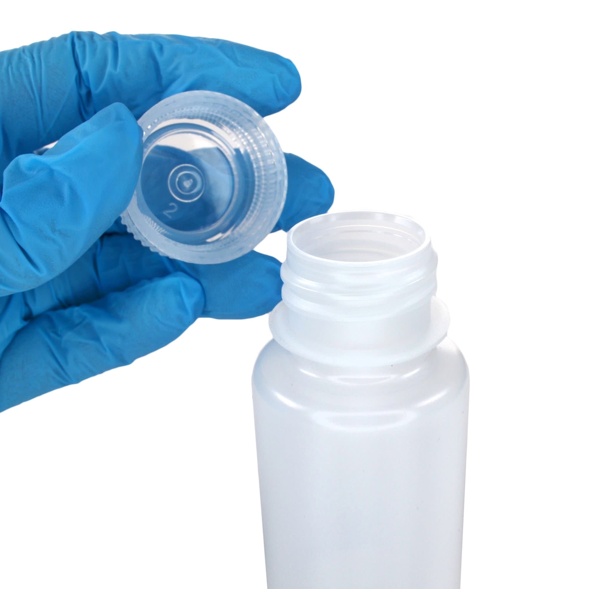 60mL Wide Mouth LDPE Reagent Bottles with Polypropylene Caps, Pack of 12