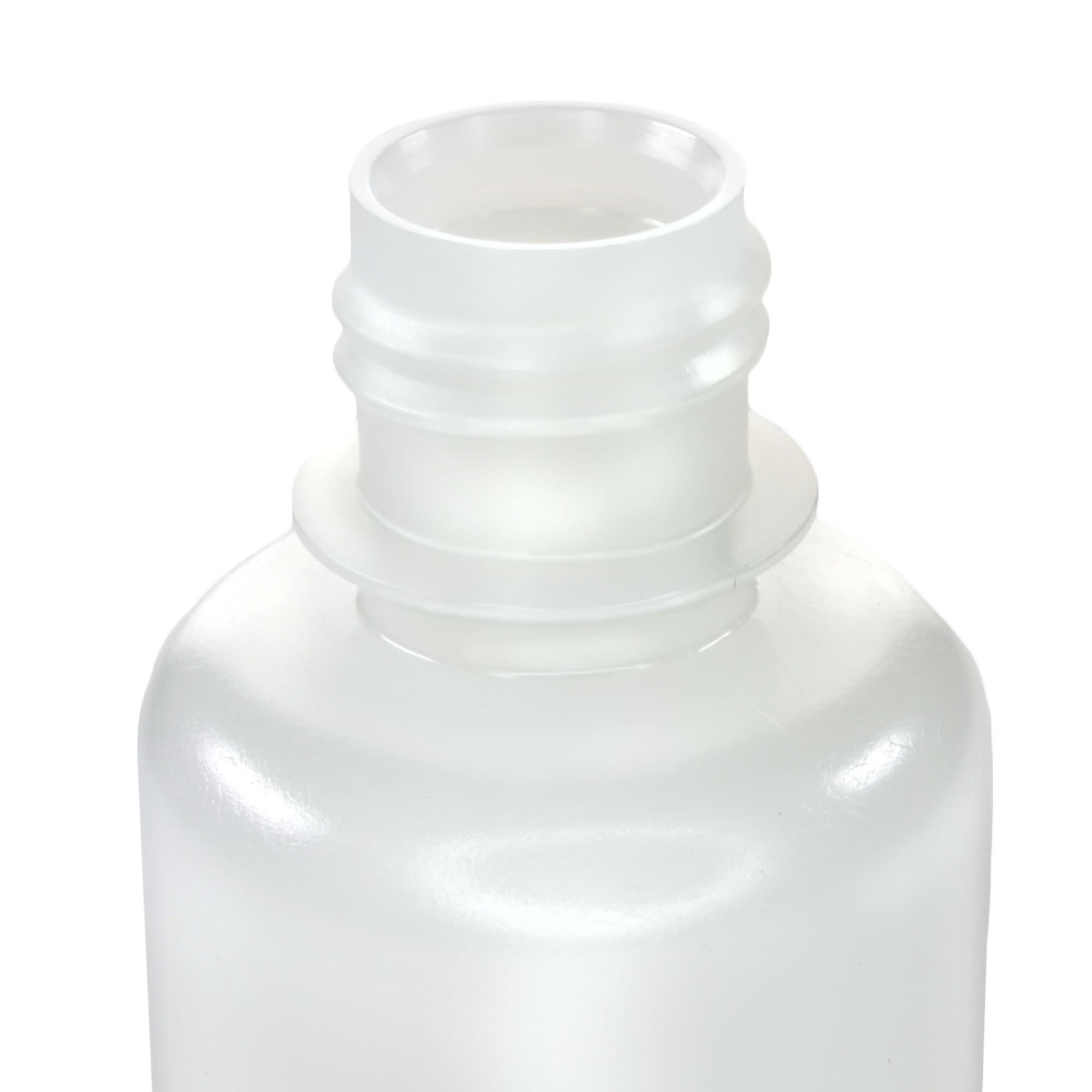 Pack of 12, 60mL Sterile Narrow Mouth HDPE Translucent Reagent Bottles with Polypropylene Caps
