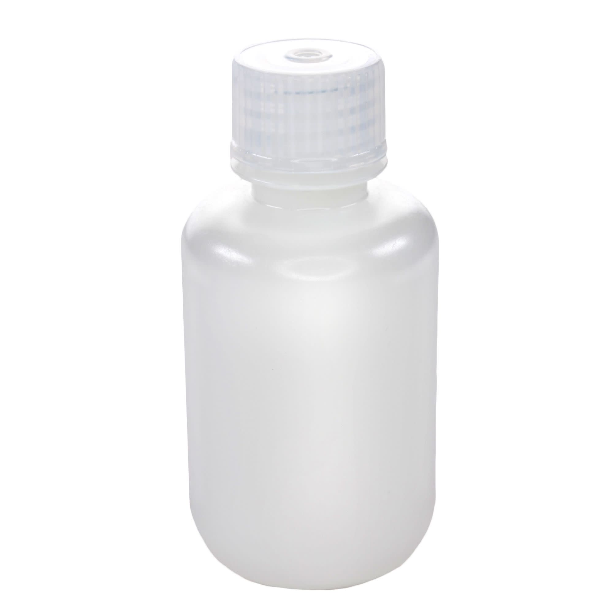 Pack of 12, 60mL Narrow Mouth HDPE Translucent Reagent Bottles with Polypropylene Caps, Non-Sterile