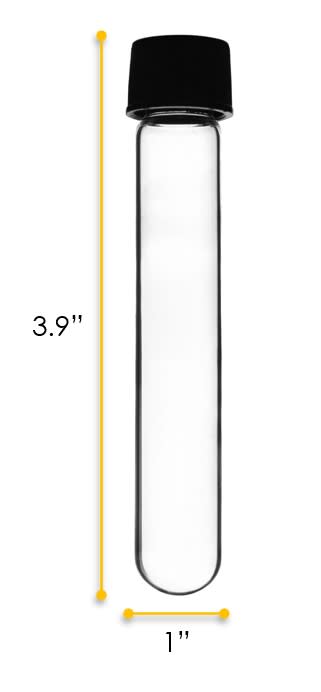 Borosilicate Glass Test Tubes, 30 ml, Round Bottom with Screw Cap