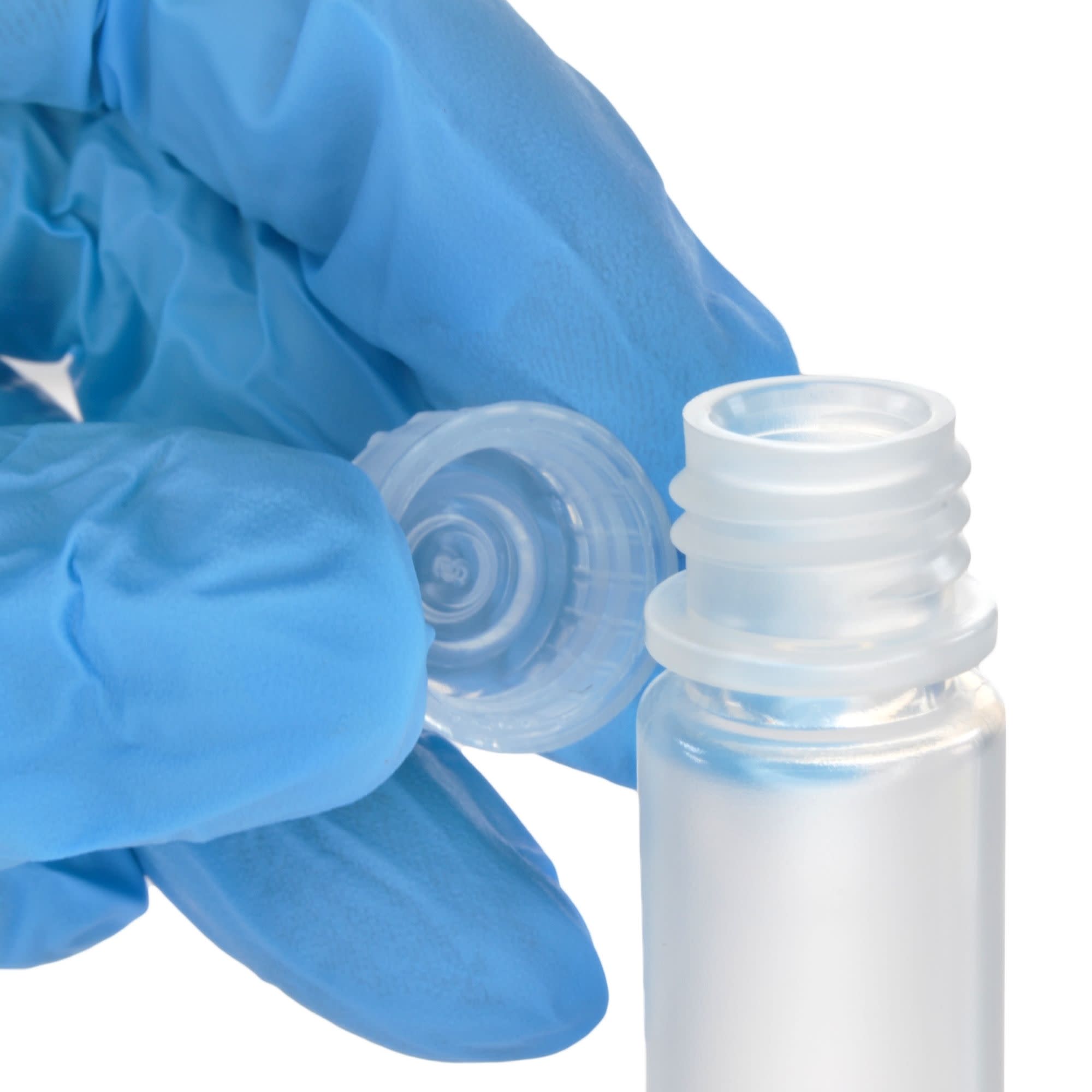 Pack of 12, 4mL Narrow Mouth Polypropylene Reagent Bottles with Polypropylene Caps, Autoclavable, Translucent, Non-Sterile