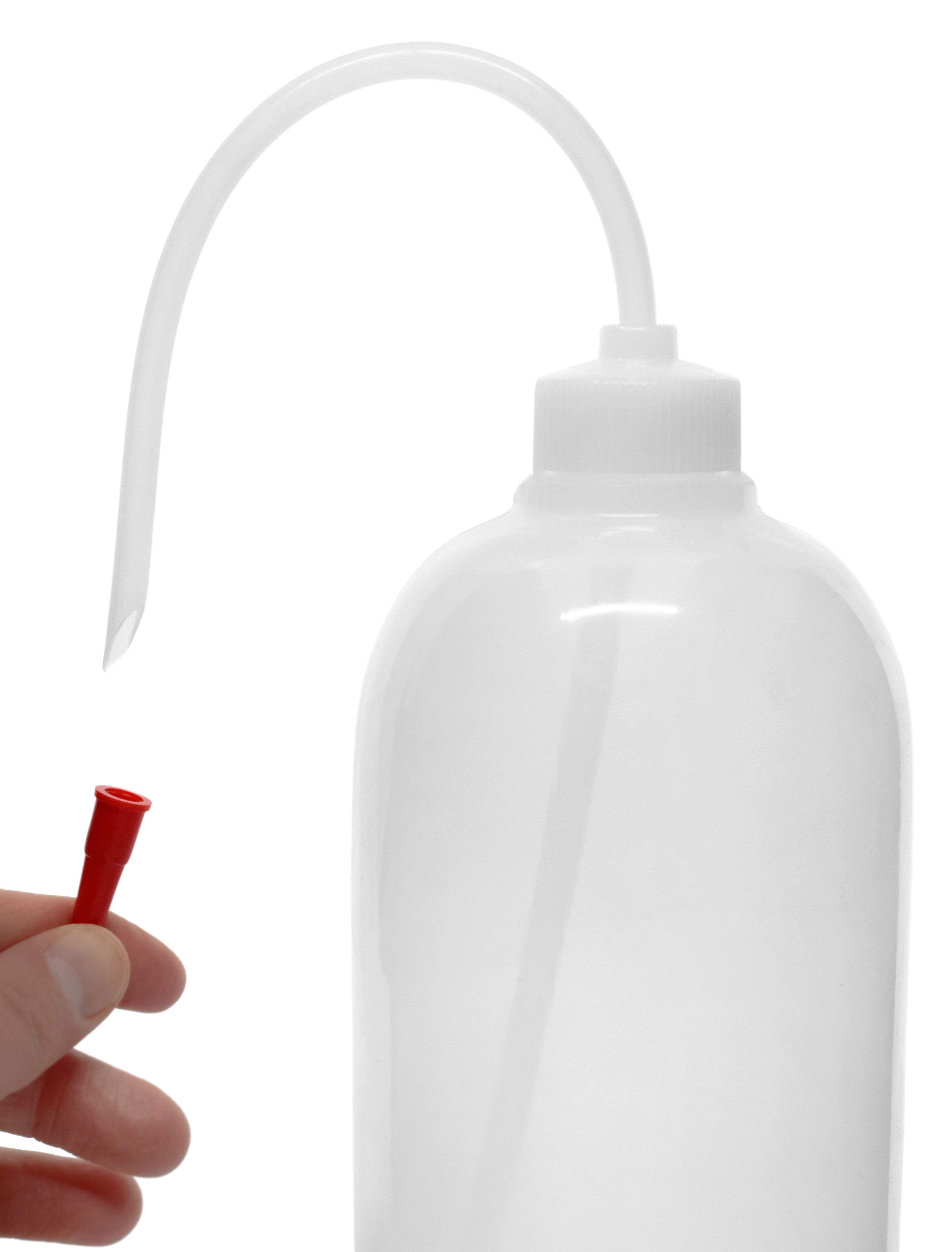 Low Density Polyethylene (LDPE) Wash Bottle, 1000 ml, Flexible Delivery Tube