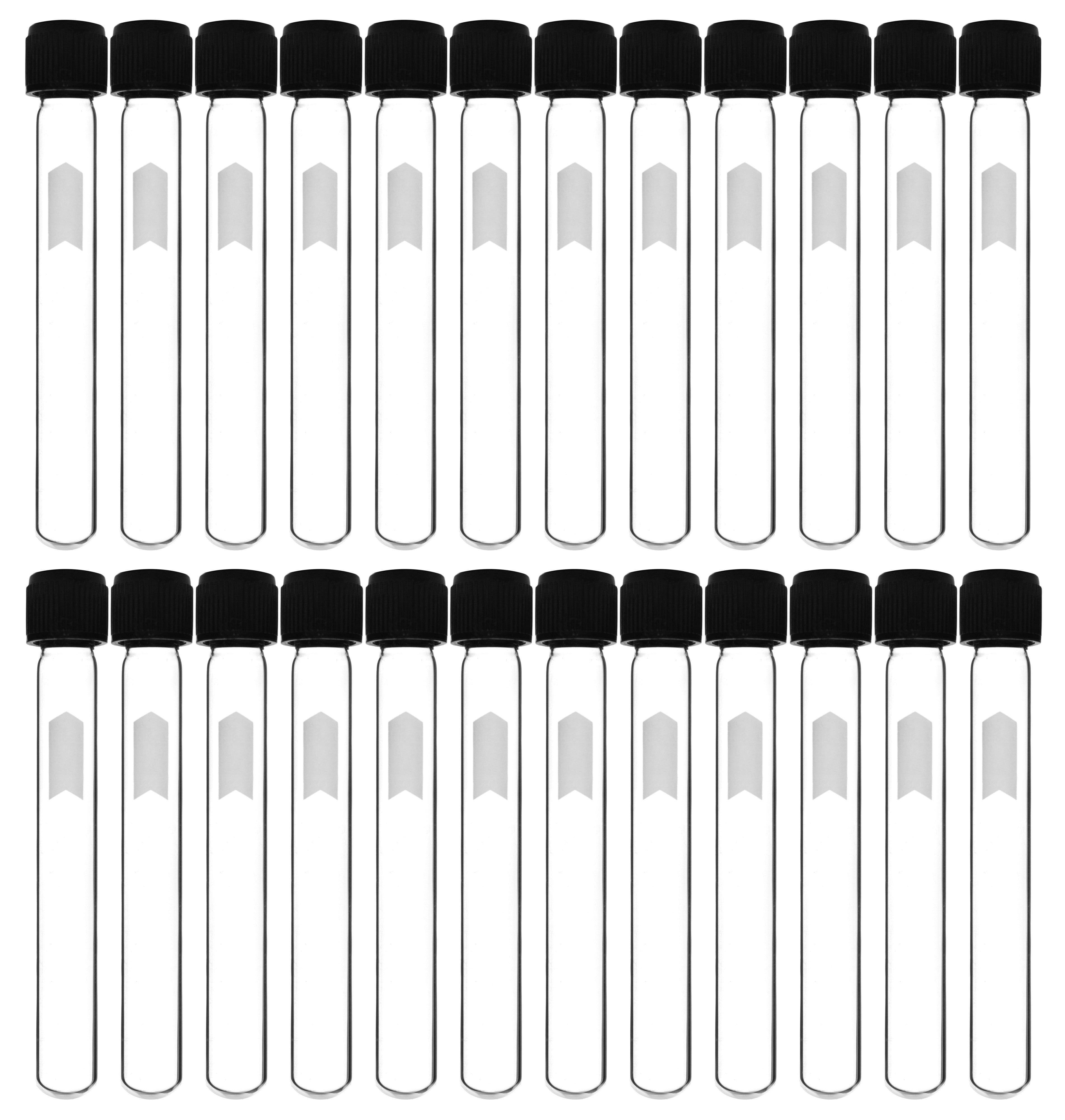 Borosilicate Glass Test Tubes, 5 ml, Round Bottom with Screw Cap