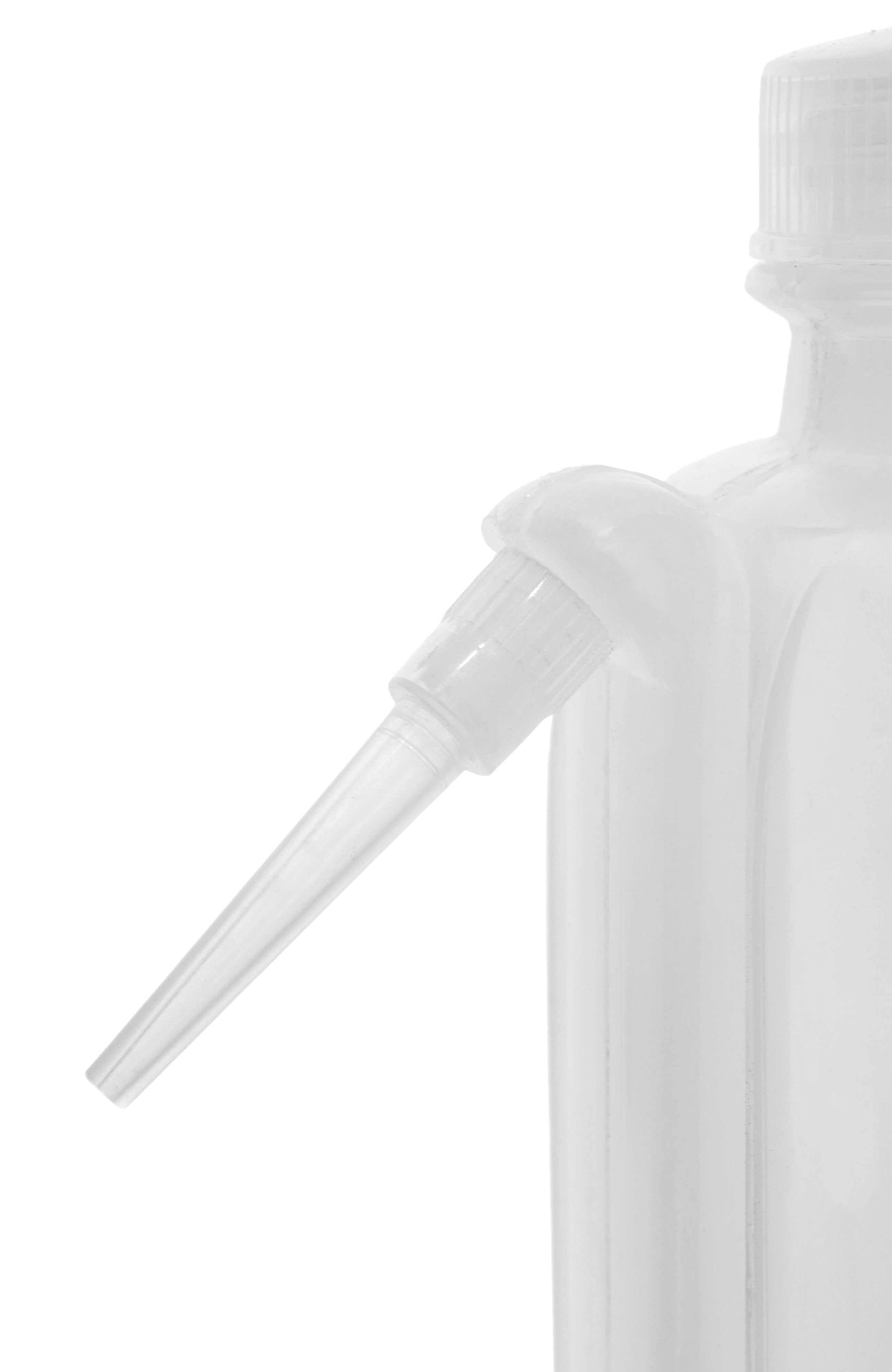 Low Density Polyethylene (LDPE) Wash Bottle, 500 ml, Non Flexible Integrated Delivery Tube
