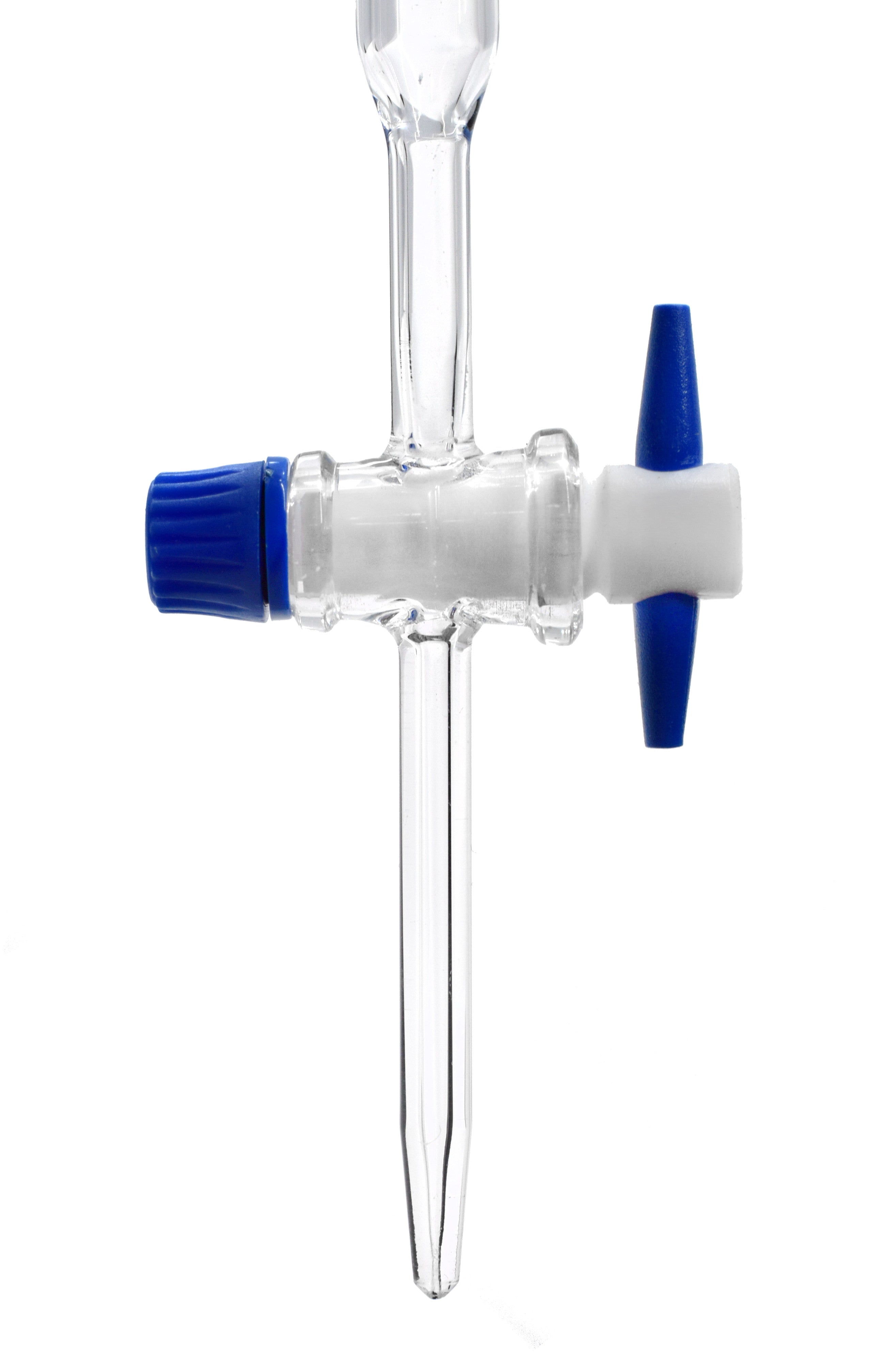 Borosilicate Glass Graduated Burette with PTFE Stopcock, 50 ml, 0.1 ml Graduation, Class A