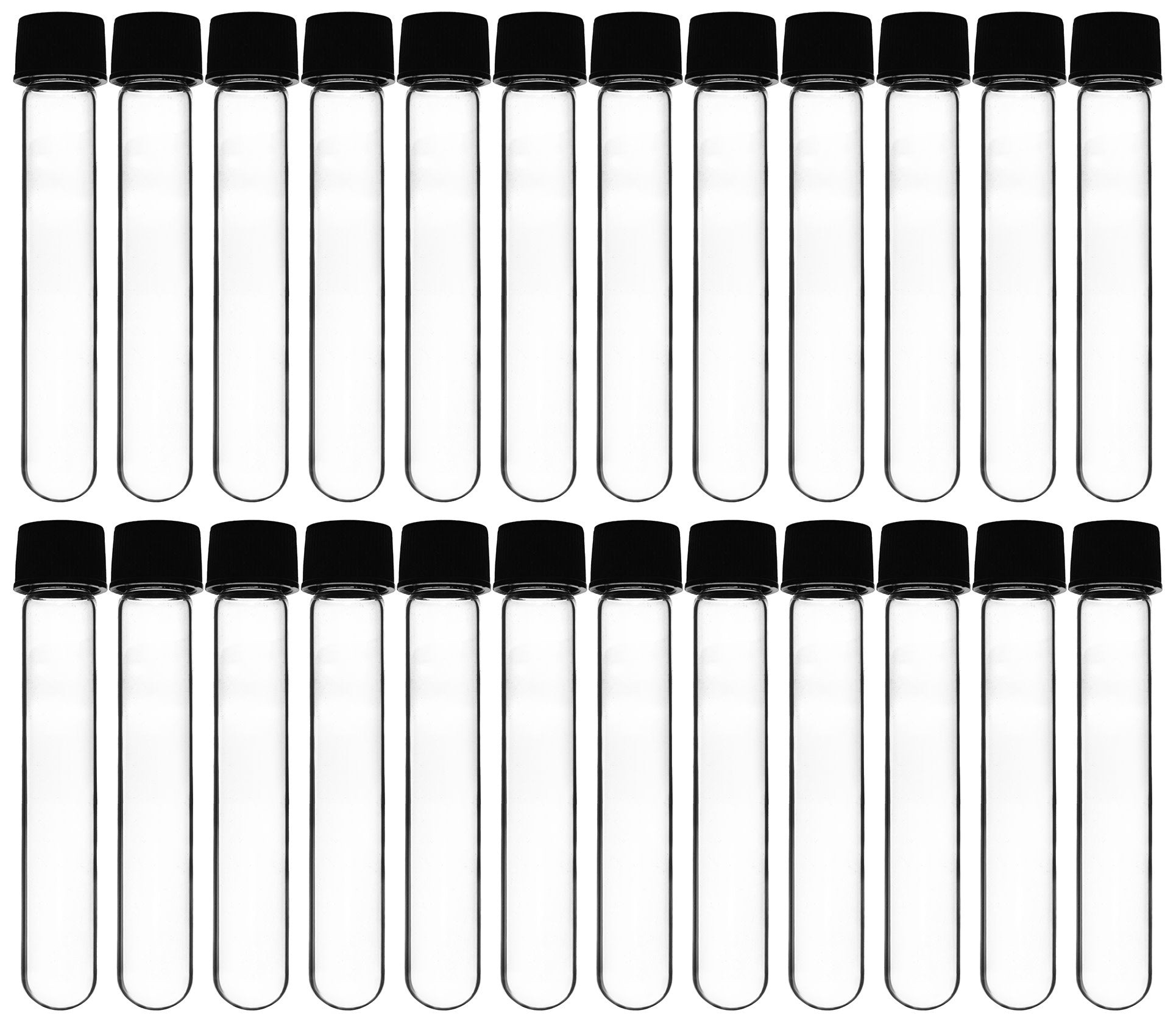 Borosilicate Glass Test Tubes, 30 ml, Round Bottom with Screw Cap