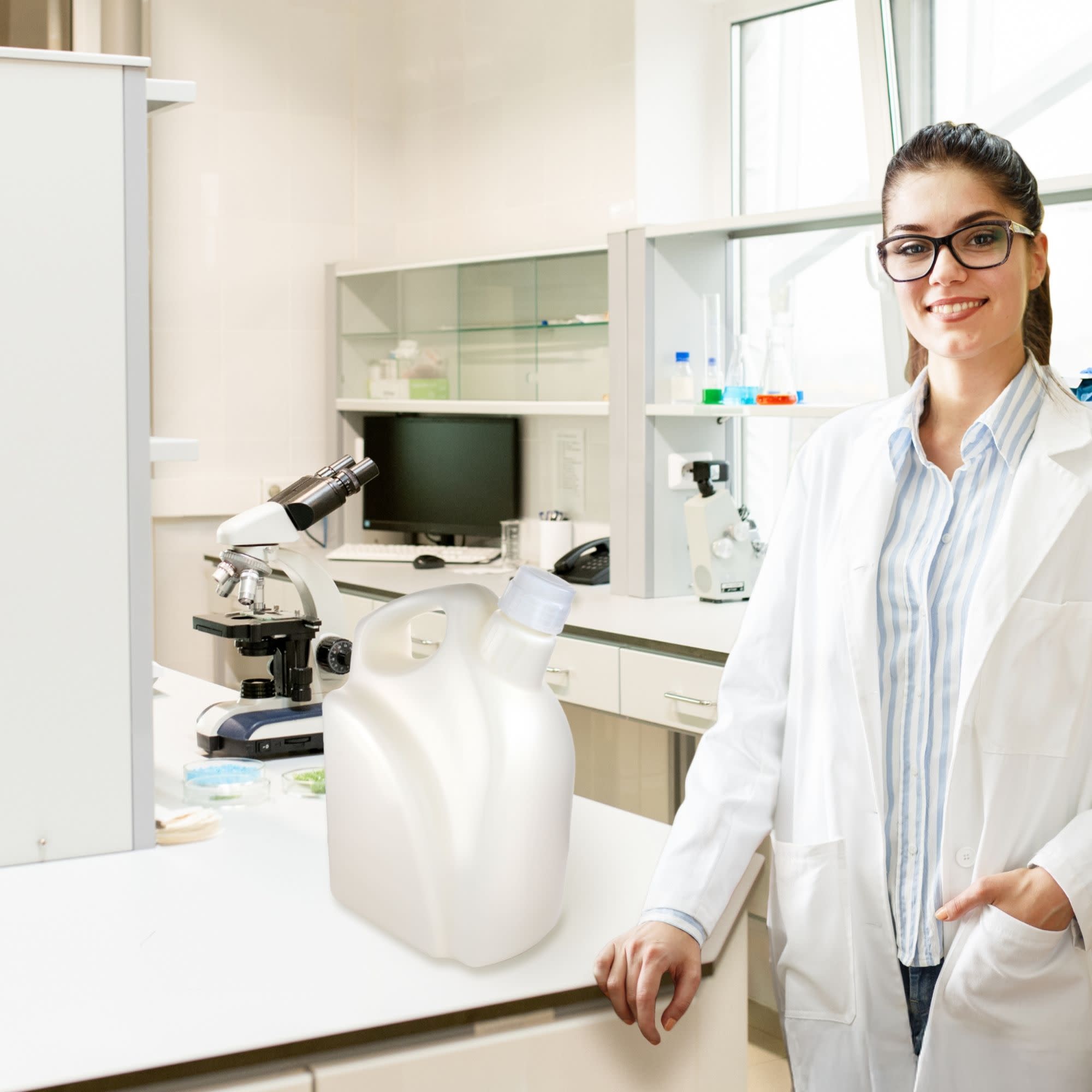 10L HDPE Jerrican with Silicone Lined Polypropylene Cap - Non-Sterile - IS 6312 Tested, FDA Compliant