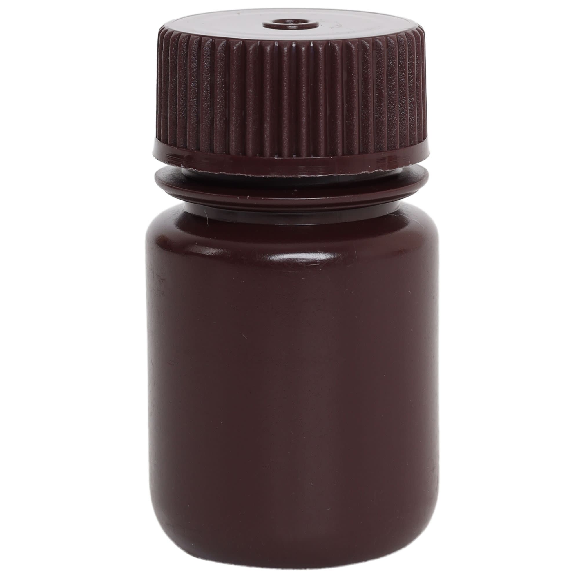 Bulk Pack of 1000, 30mL Wide Mouth Amber HDPE Reagent Bottles with Polypropylene Caps