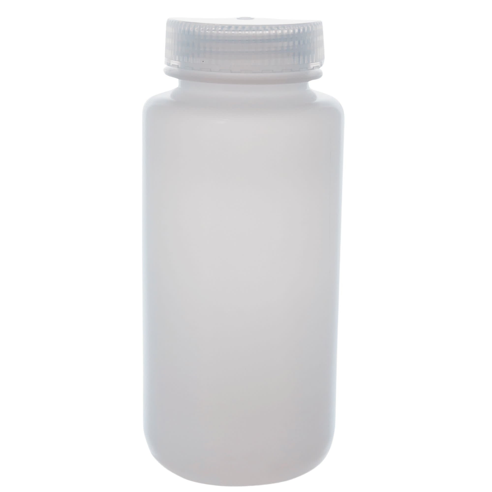 500mL Wide Mouth HDPE Reagent Bottles with Polypropylene Caps, Non-Sterile, Pack of 12