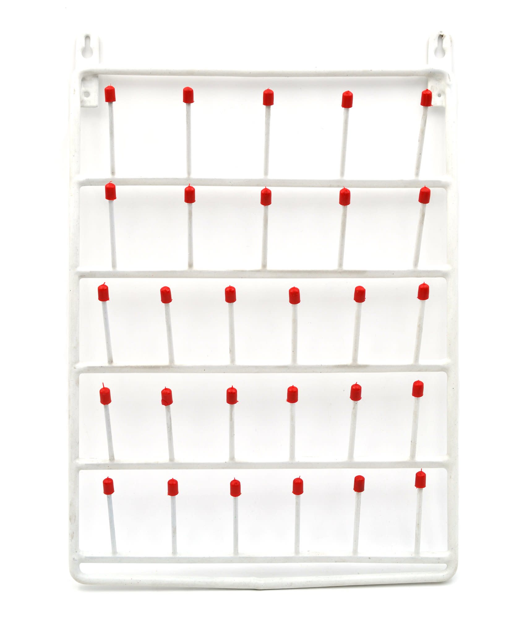 Steel Wall Mounted Laboratory Draining Rack, 28 Pegs