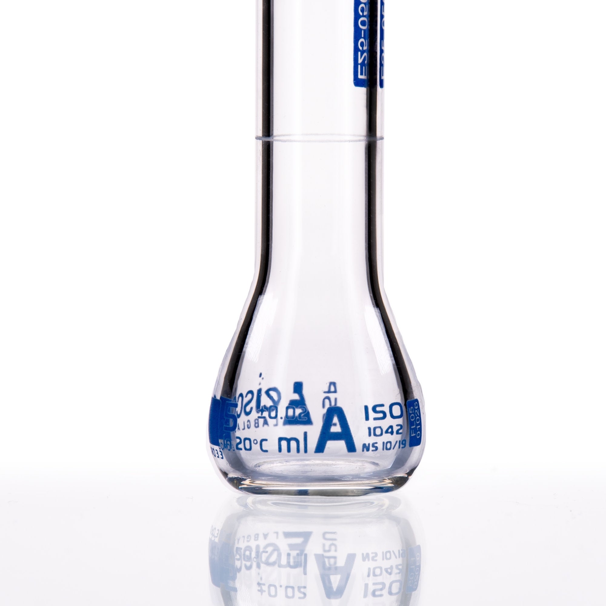 Borosilicate Glass Volumetric Flask with Solid Glass Stopper, 5 ml, USP Class A with Individual Work Certificate,  Pack of 2, Autoclavable