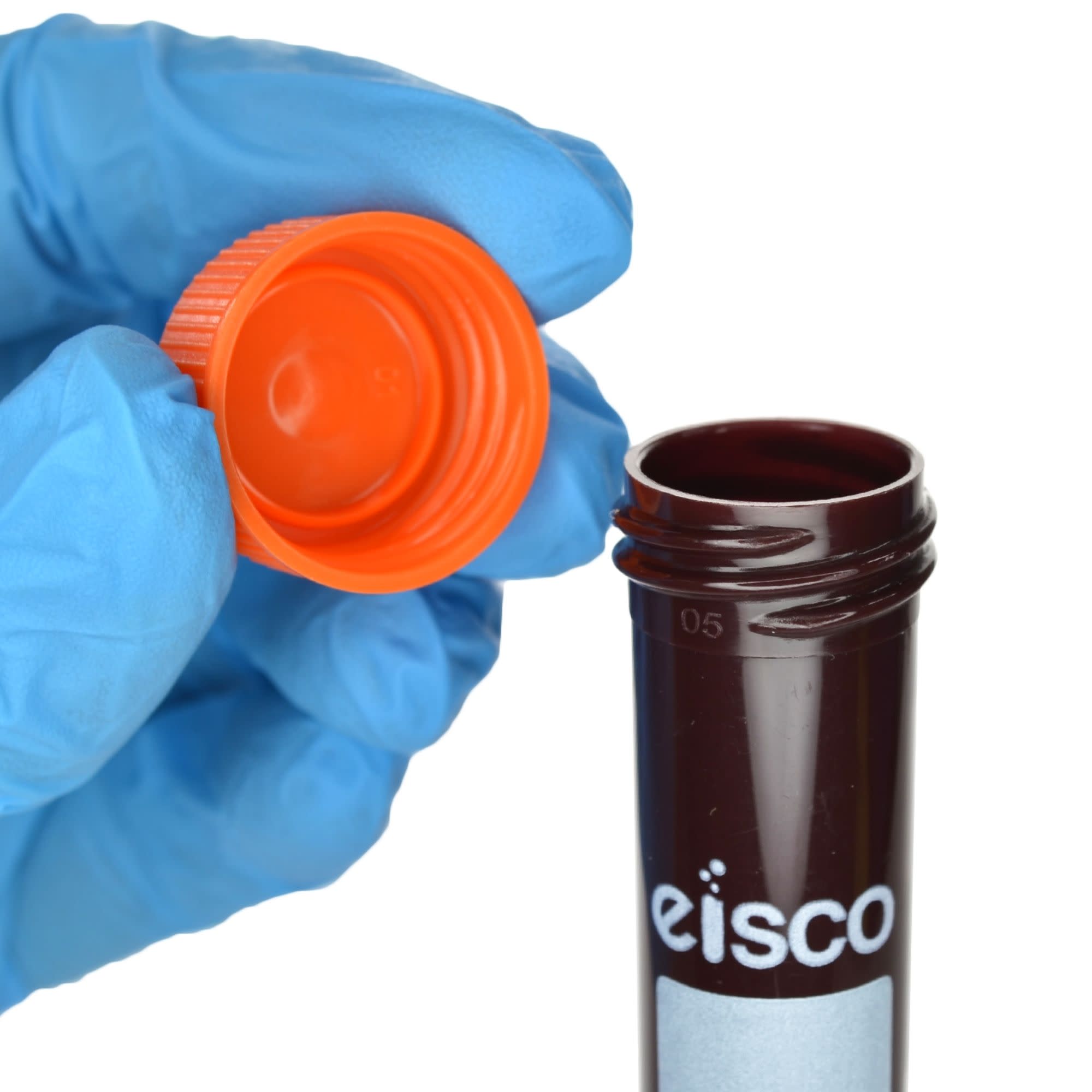 Pack of 25, 15mL Non-Sterile Amber Centrifuge Tubes, Polypropylene, Flat Cap, Lab-Grade