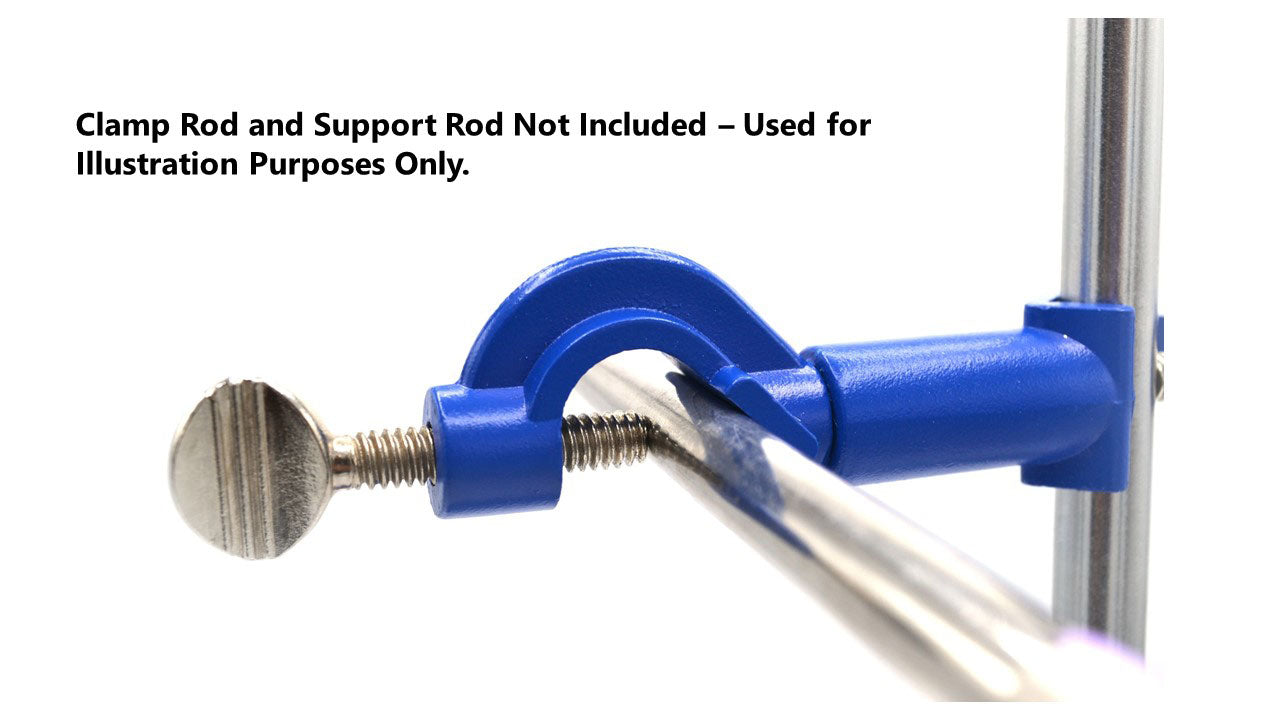 Swivel Boss Head Clamp Holder for Rods up to 3/4" (19mm) in Diameter - Adjusts to Any Angle (360 Degree Rotation)