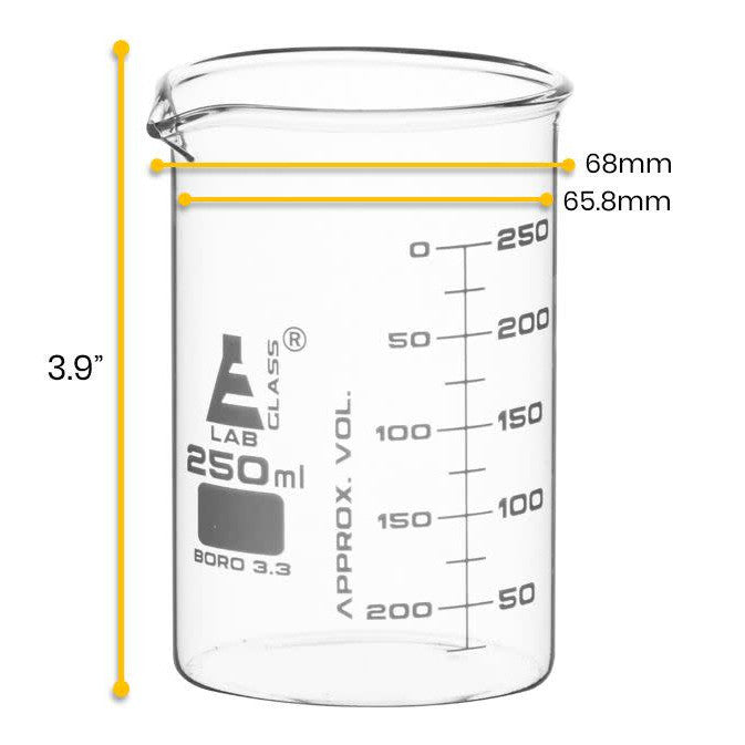 10 Stuks Wetenschappelijke Glazen Beker Met Gedrukt Afstuderen 250 Ml 10 Stuks Wetenschappelijke Glazen Beker Met Gedrukt Afstuderen 250 Ml