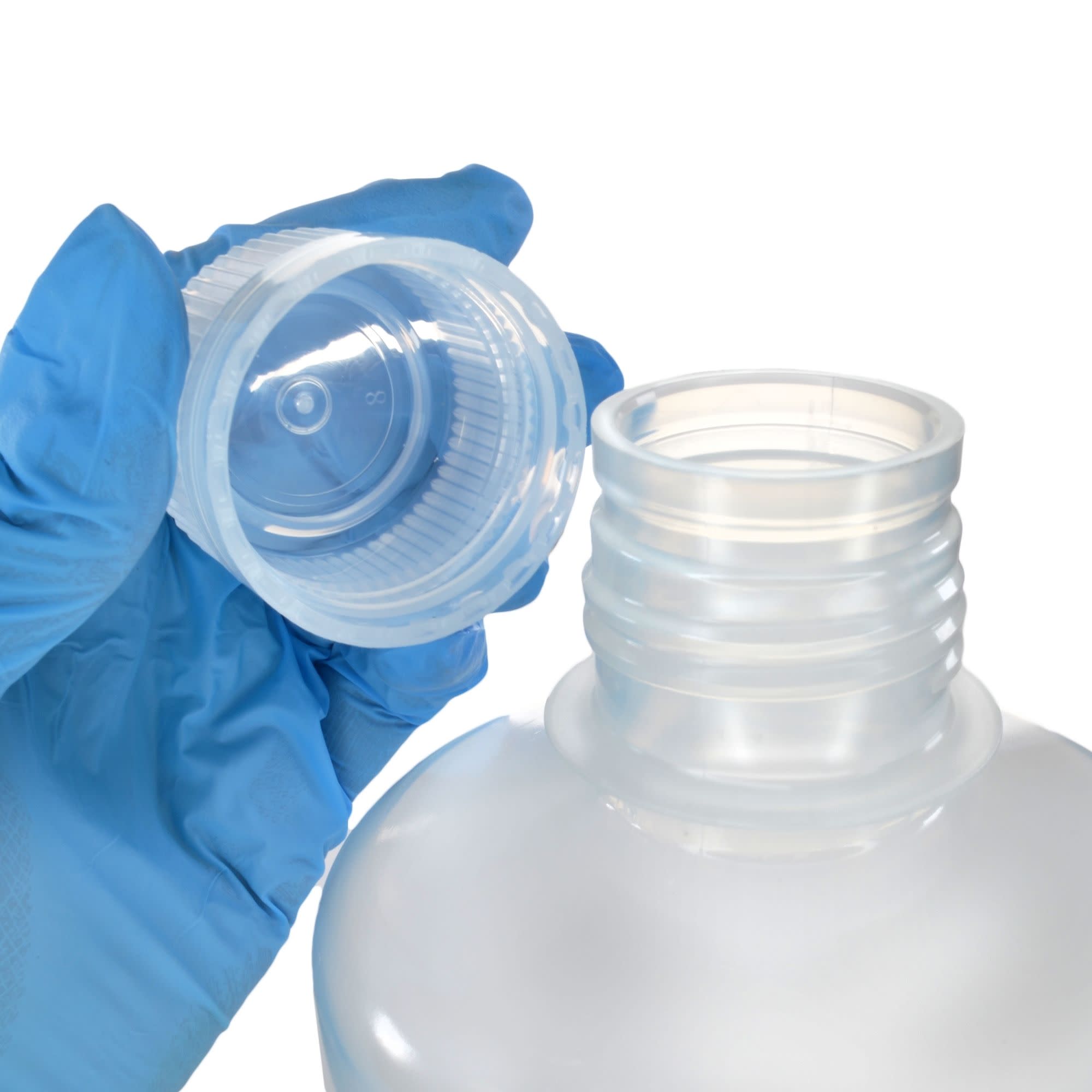 Pack of 12, 1L Narrow Mouth Polypropylene Reagent Bottles with Polypropylene Caps, Autoclavable, Translucent, Non-Sterile
