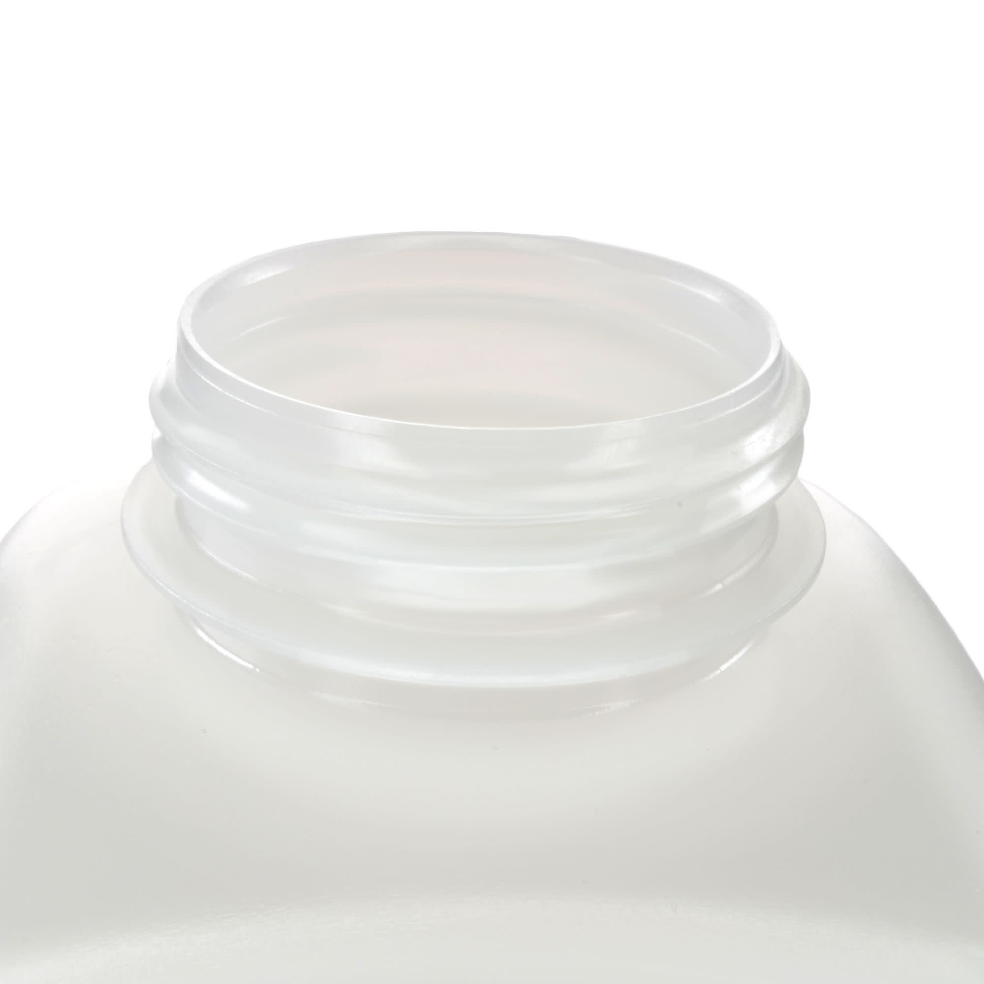 Pack of 12, Sterile 1L Square HDPE Reagent Bottles with Wide Mouth Polypropylene Caps, Translucent