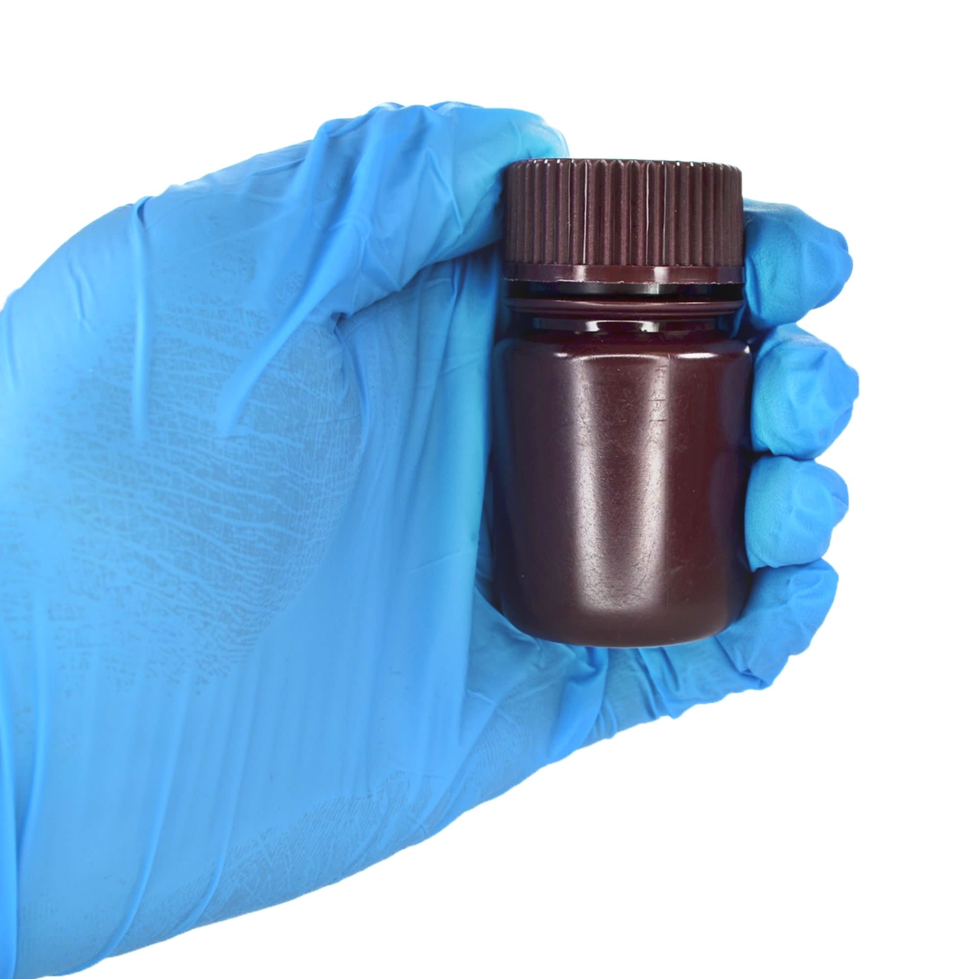 Bulk Pack of 1000, 30mL Wide Mouth Amber HDPE Reagent Bottles with Polypropylene Caps