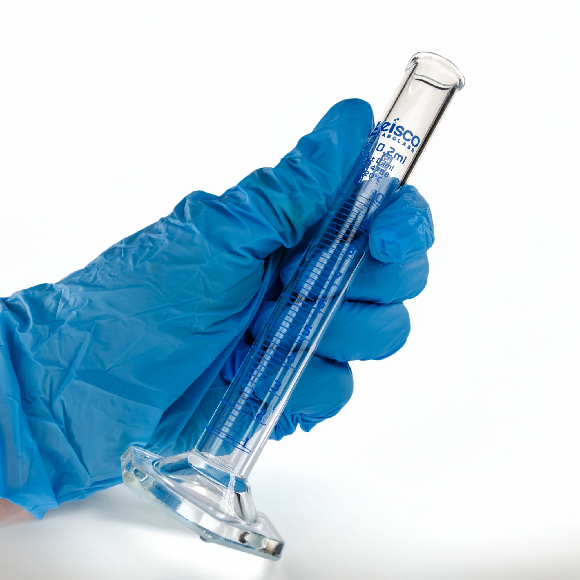 Borosilicate Glass Graduated Cylinder with Hexagonal Base, 10 ml, Class A with Individual Work Certificate