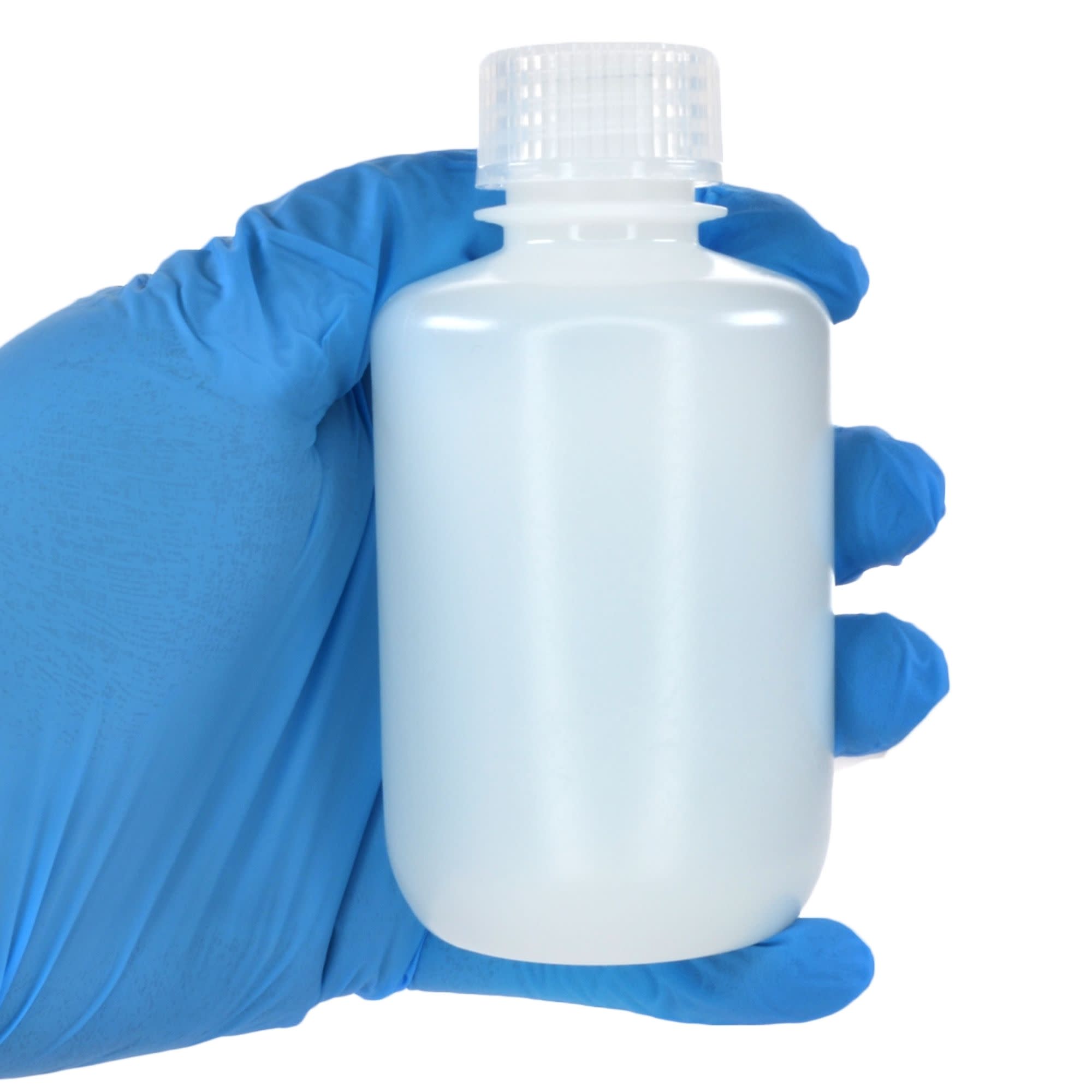 Pack of 12, 125mL Narrow Mouth HDPE Translucent Reagent Bottles with Polypropylene Caps, Non-Sterile