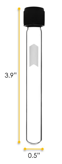 Borosilicate Glass Test Tubes, 5 ml, Round Bottom with Screw Cap