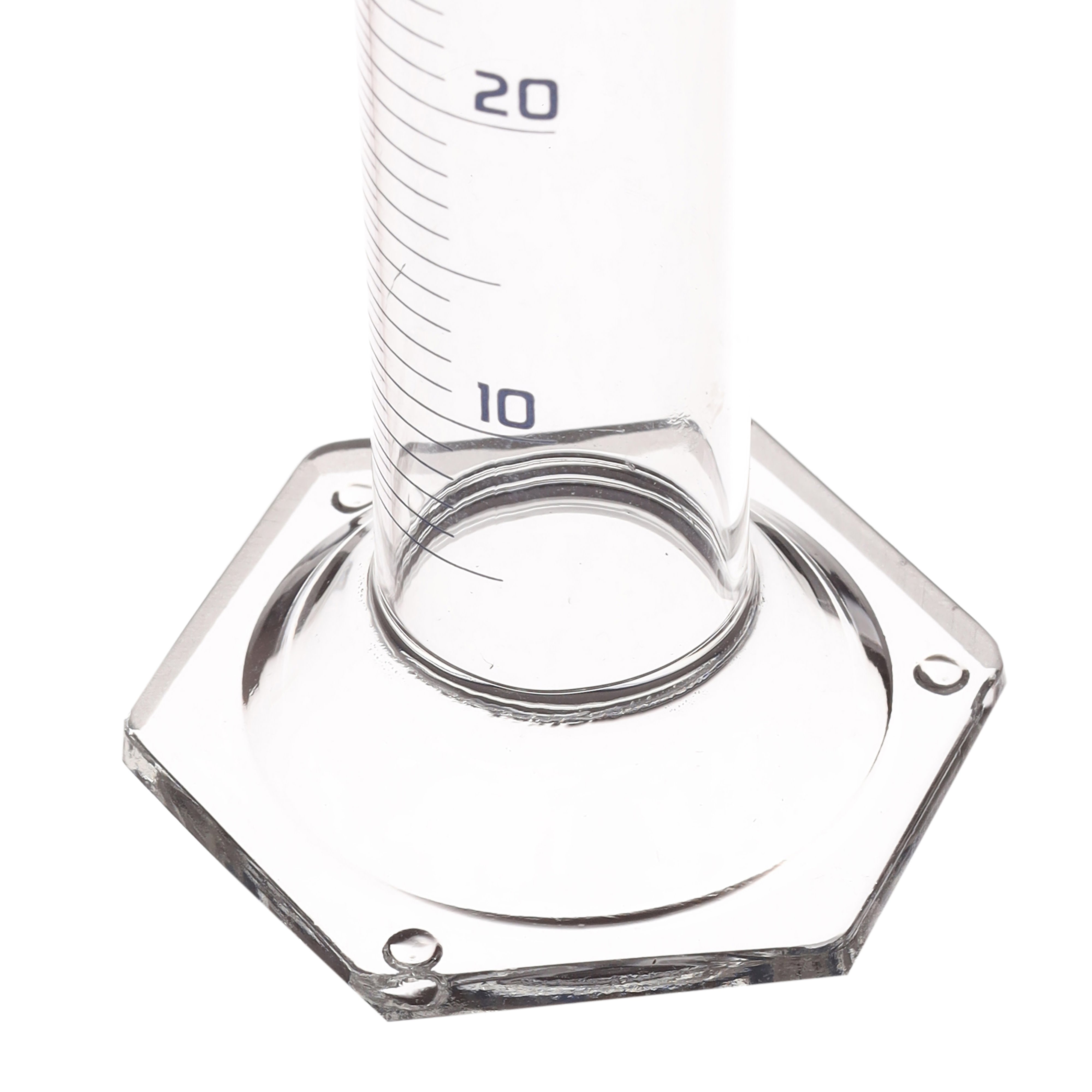 Borosilicate Glass Graduated Cylinder, 50 ml, 1.0 ml Graduation, Class B, Autoclavable