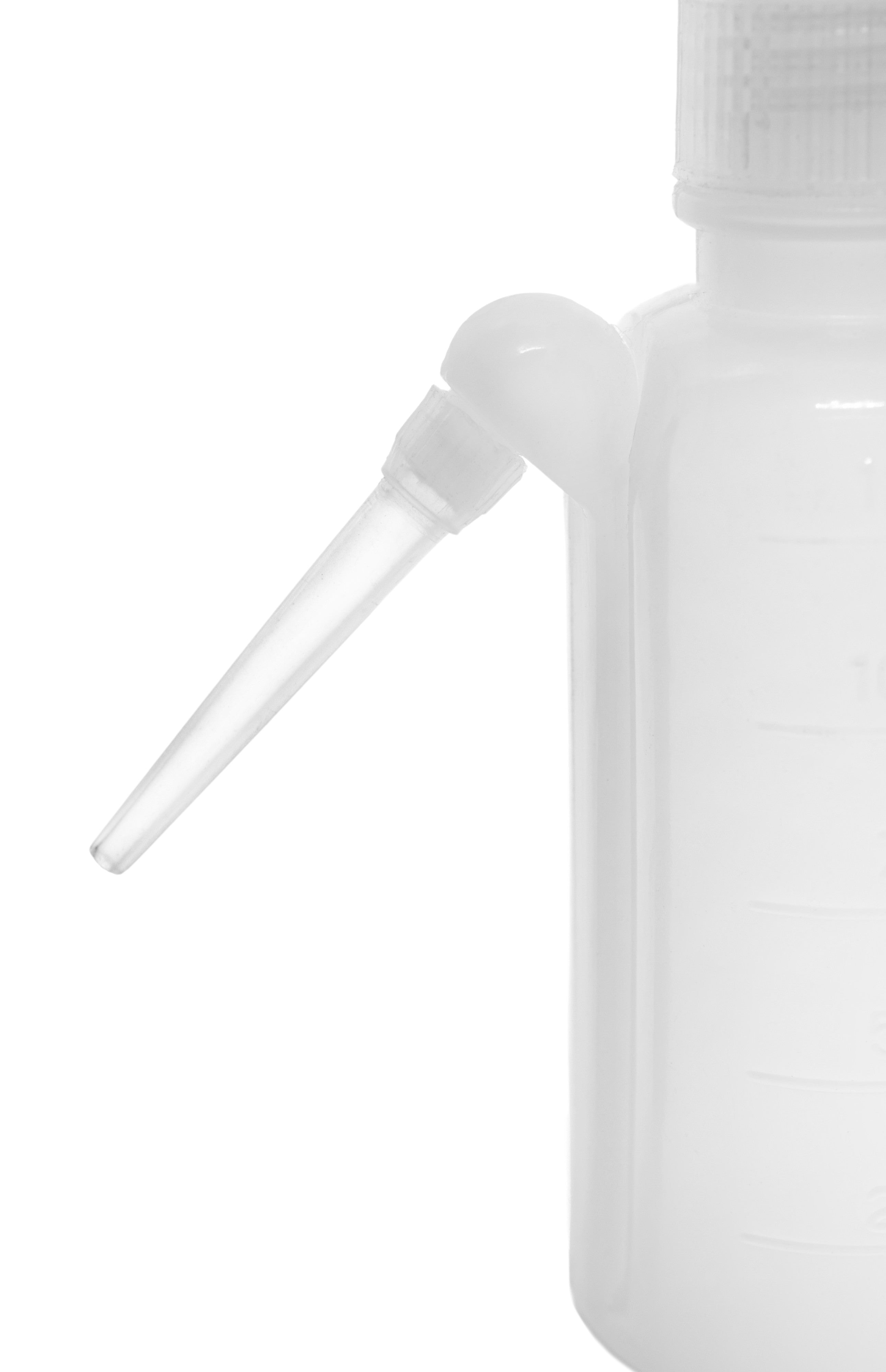 Low Density Polyethylene (LDPE) Wash Bottle, 125 ml, Non Flexible Integrated Delivery Tube