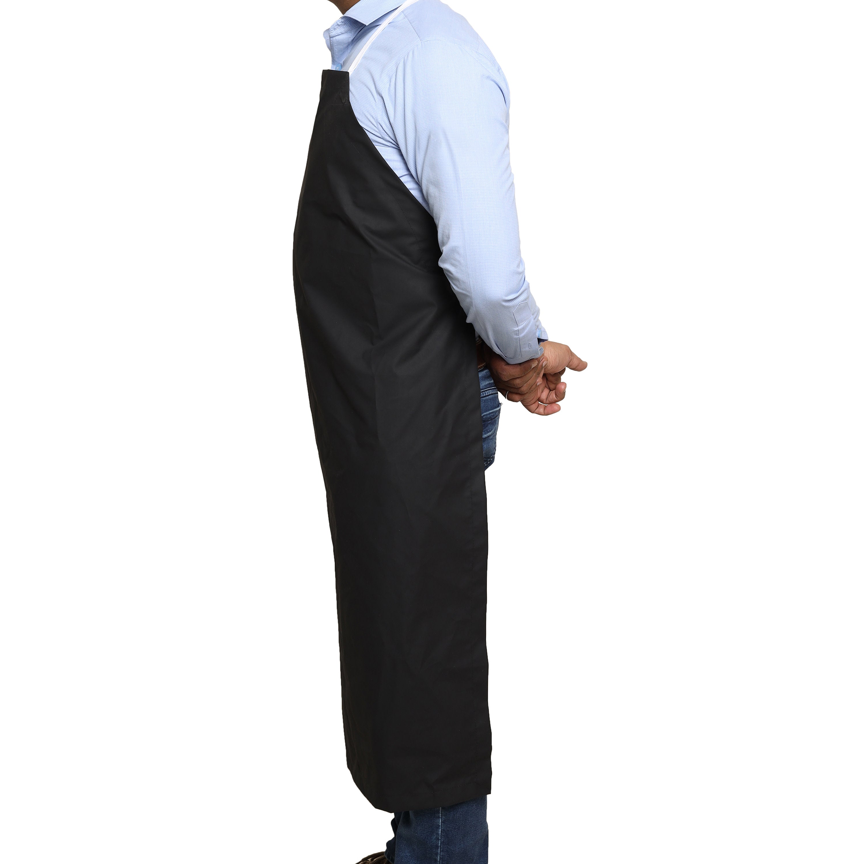 Rubber Vinyl Apron, Large (27"W x 42"L) - Black
