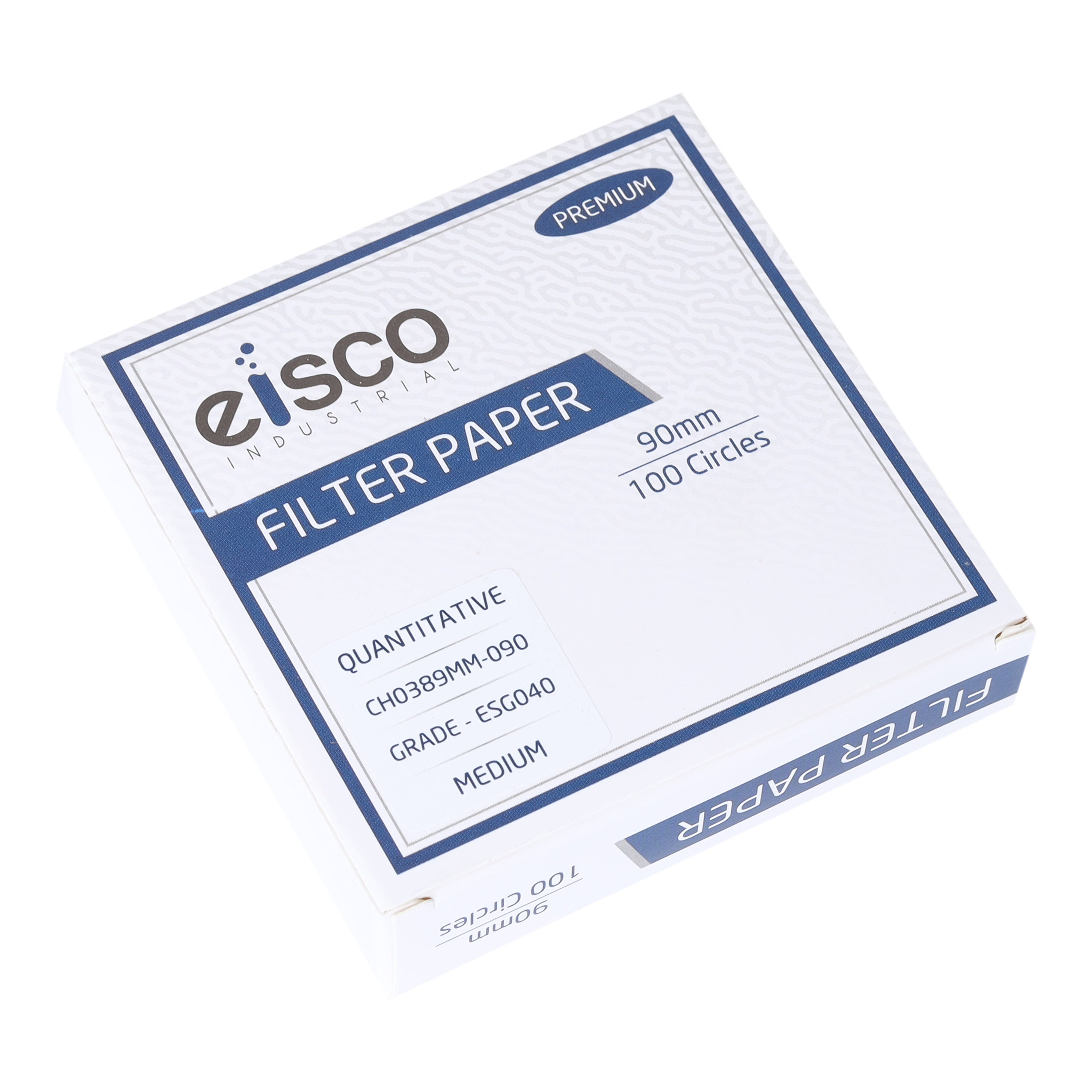 Premium Quantitative Filter Paper, 90mm, Ashless, Grade ESG040, Pack of 100