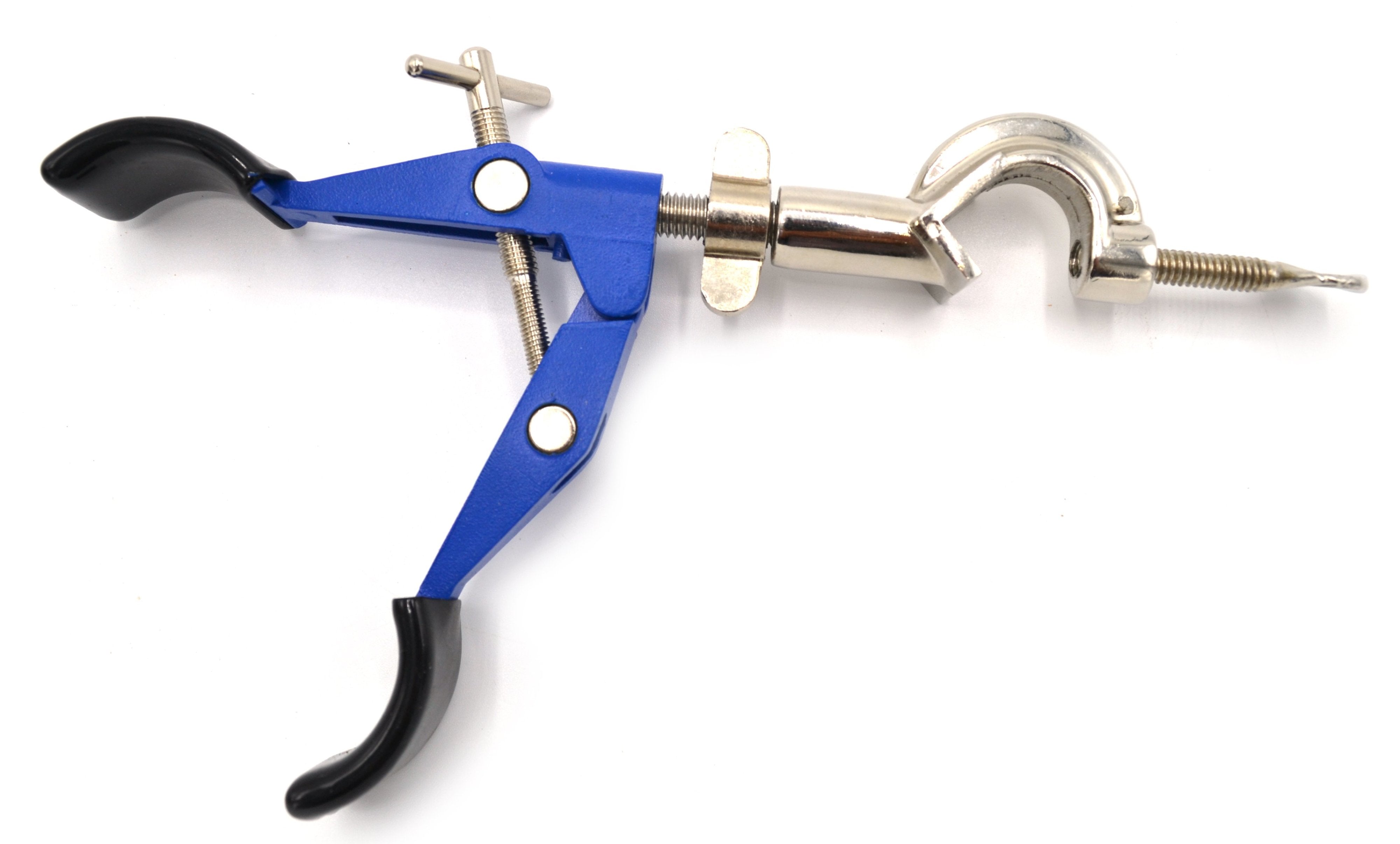 2 Prong, Vinyl Coated, Lab Clamp with Boss Head,  4.75" (12 cm) Maximum Clamp Opening