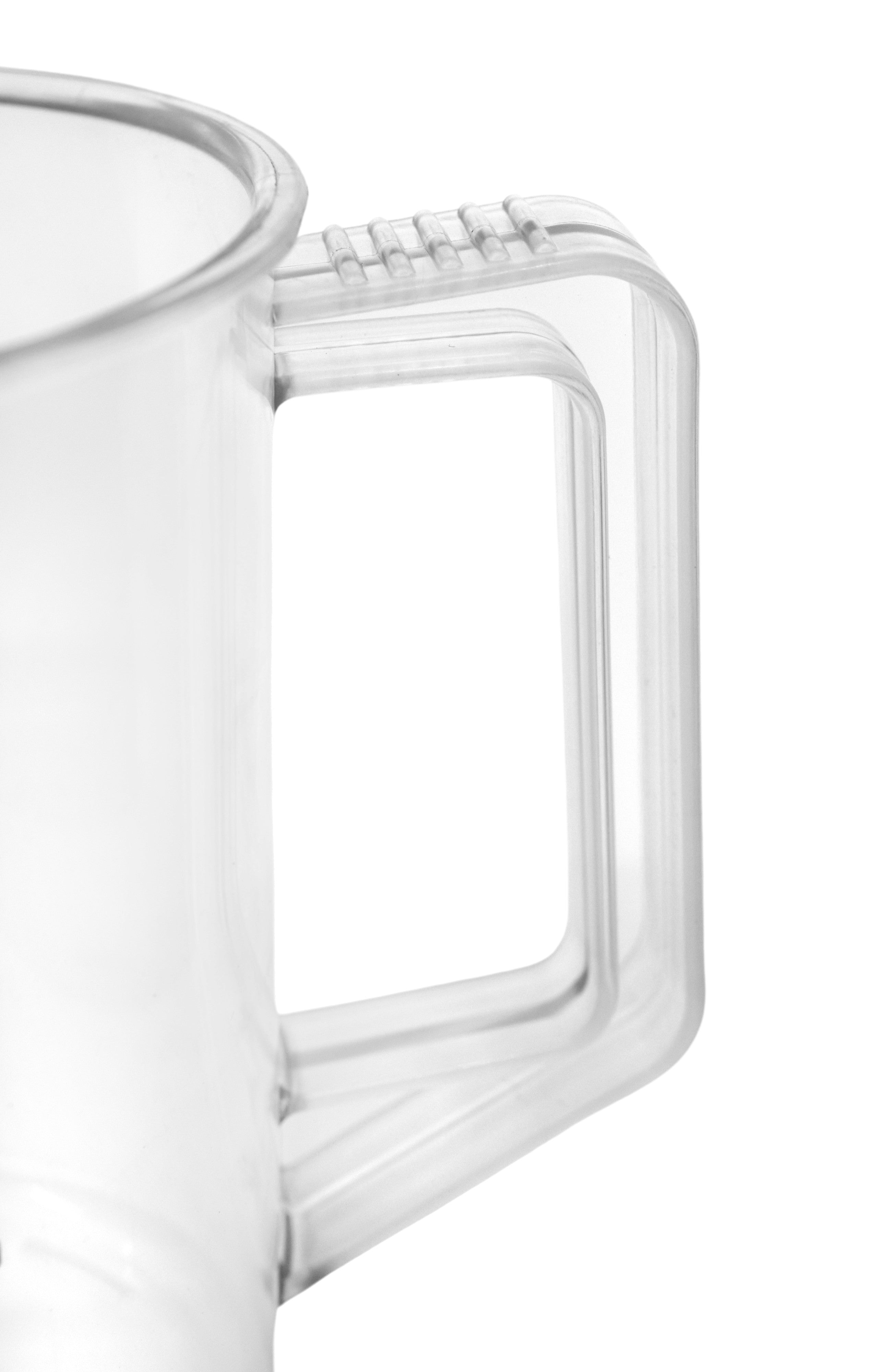 TPX Measuring Jug with Spout and Handle, Short Form, 2000 ml, 100 ml Graduation, Autoclavable