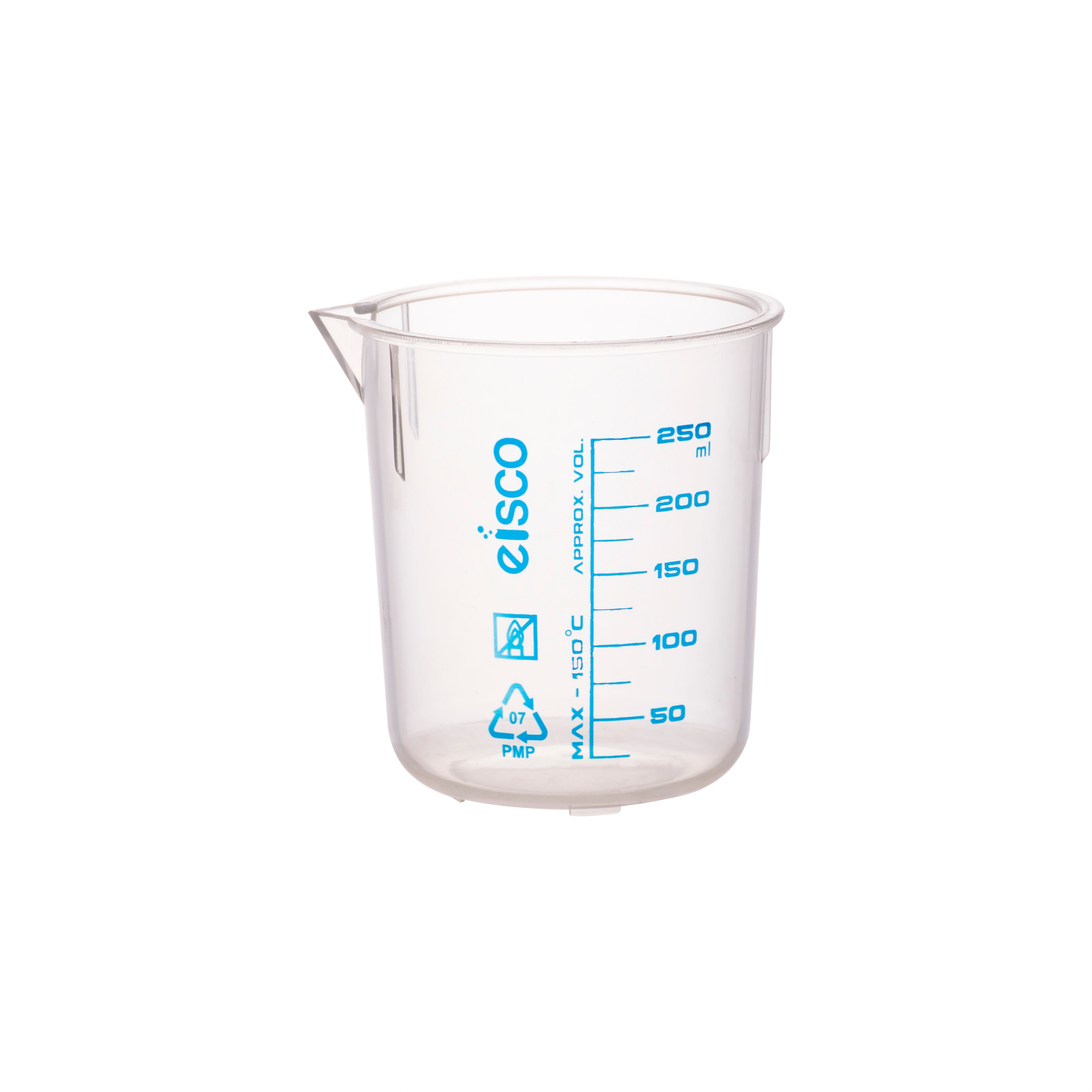 Printed TPX Beaker, 250ml, 25ml Graduation, Autoclavable