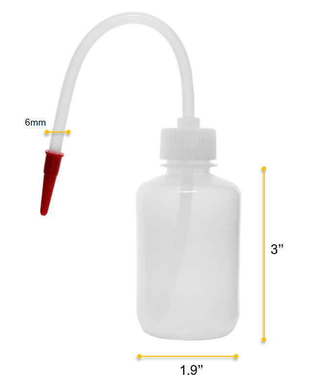 Low Density Polyethylene (LDPE) Wash Bottle, 500 ml, Flexible Delivery Tube