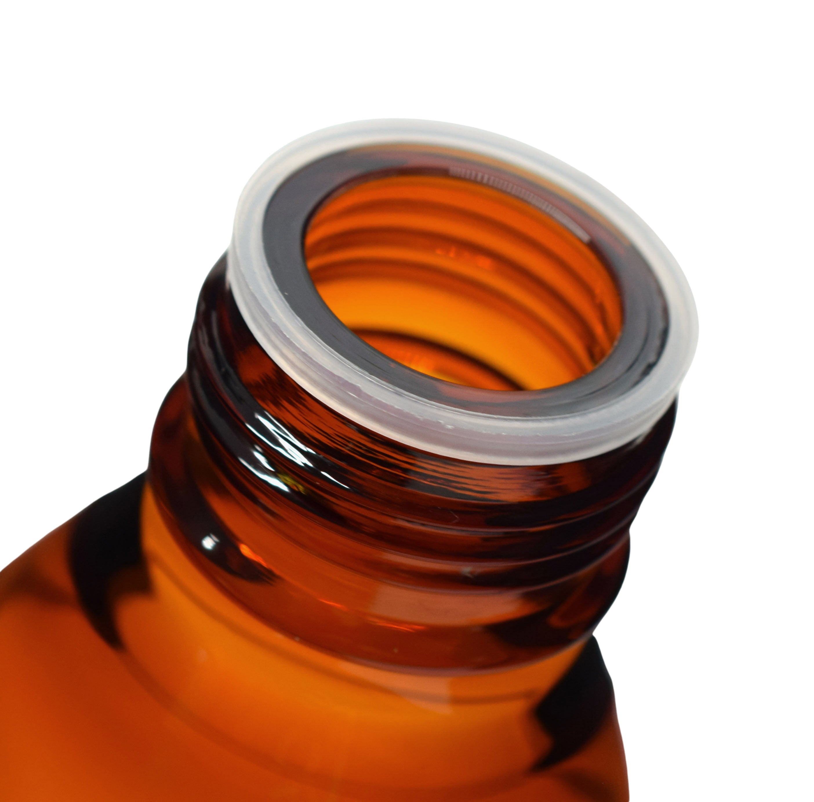 Amber Borosilicate Glass Reagent Bottle with Screw Cap, 2000 ml with Graduations, Autoclavable