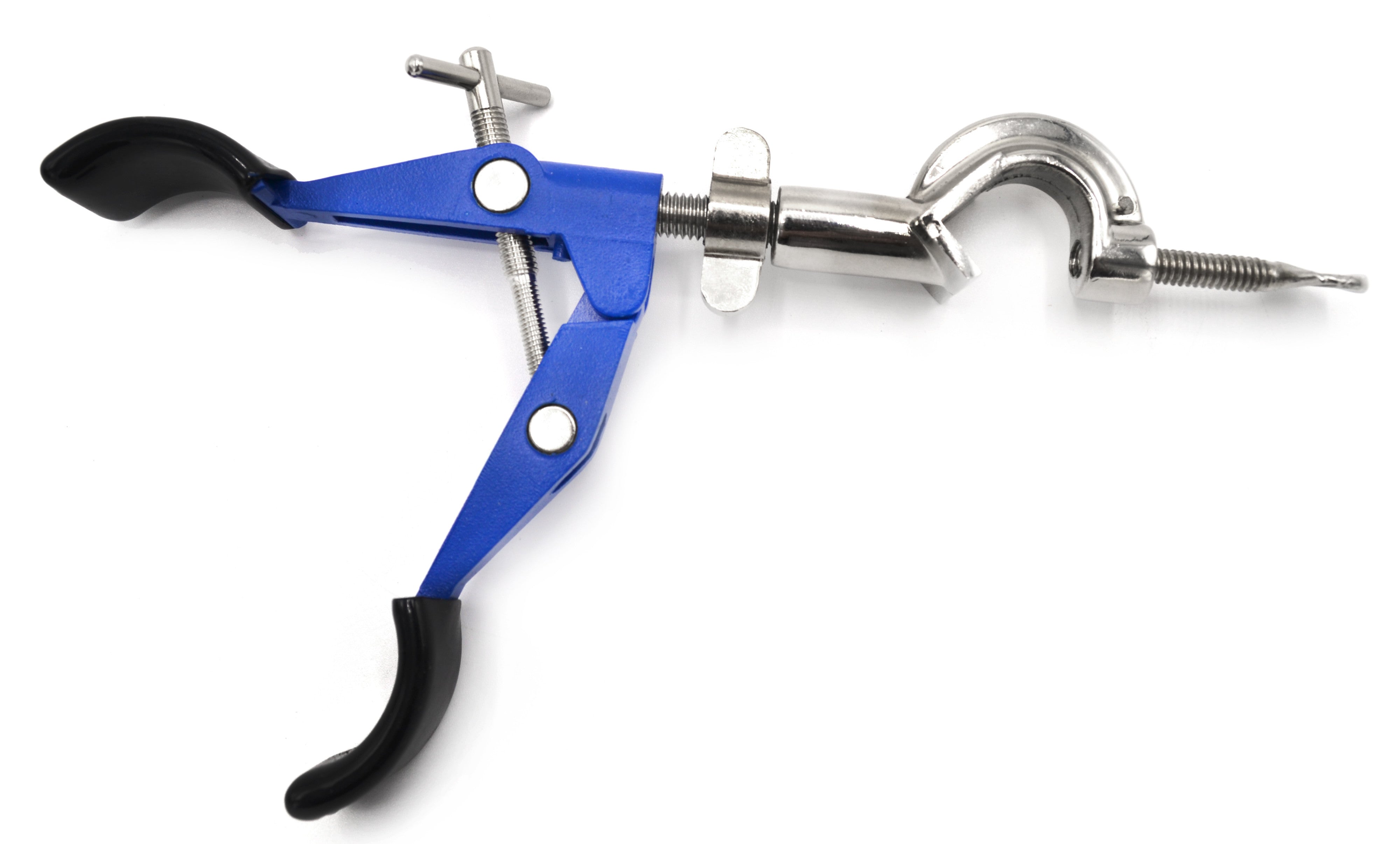 2 Prong, Vinyl Coated, Lab Clamp with Boss Head,  4.75" (12 cm) Maximum Clamp Opening